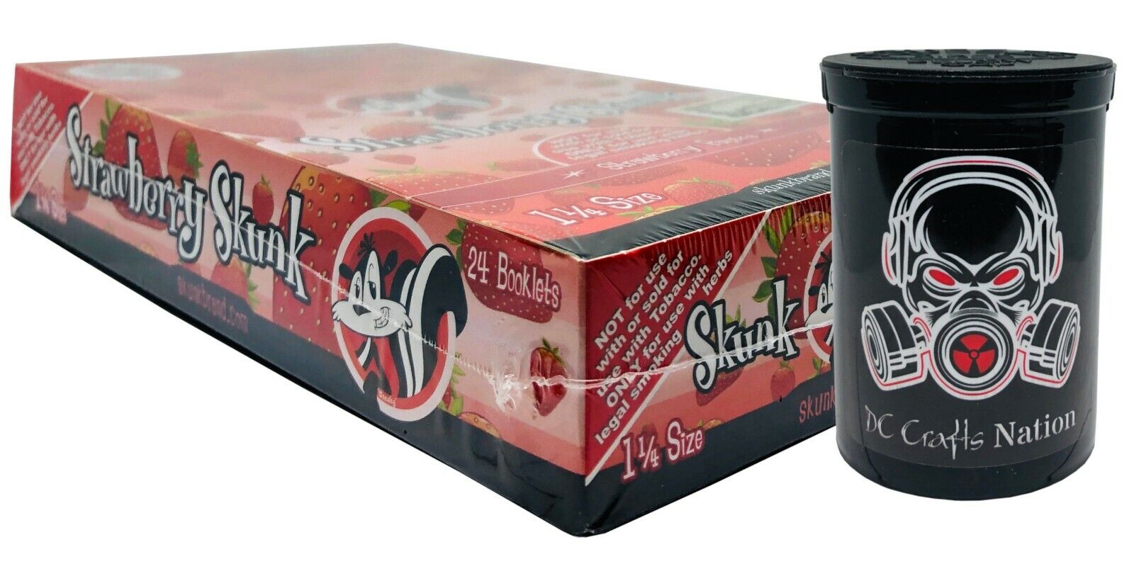 Skunk Strawberry Papers 1.25 Box & Child Resistant Fresh Kettle