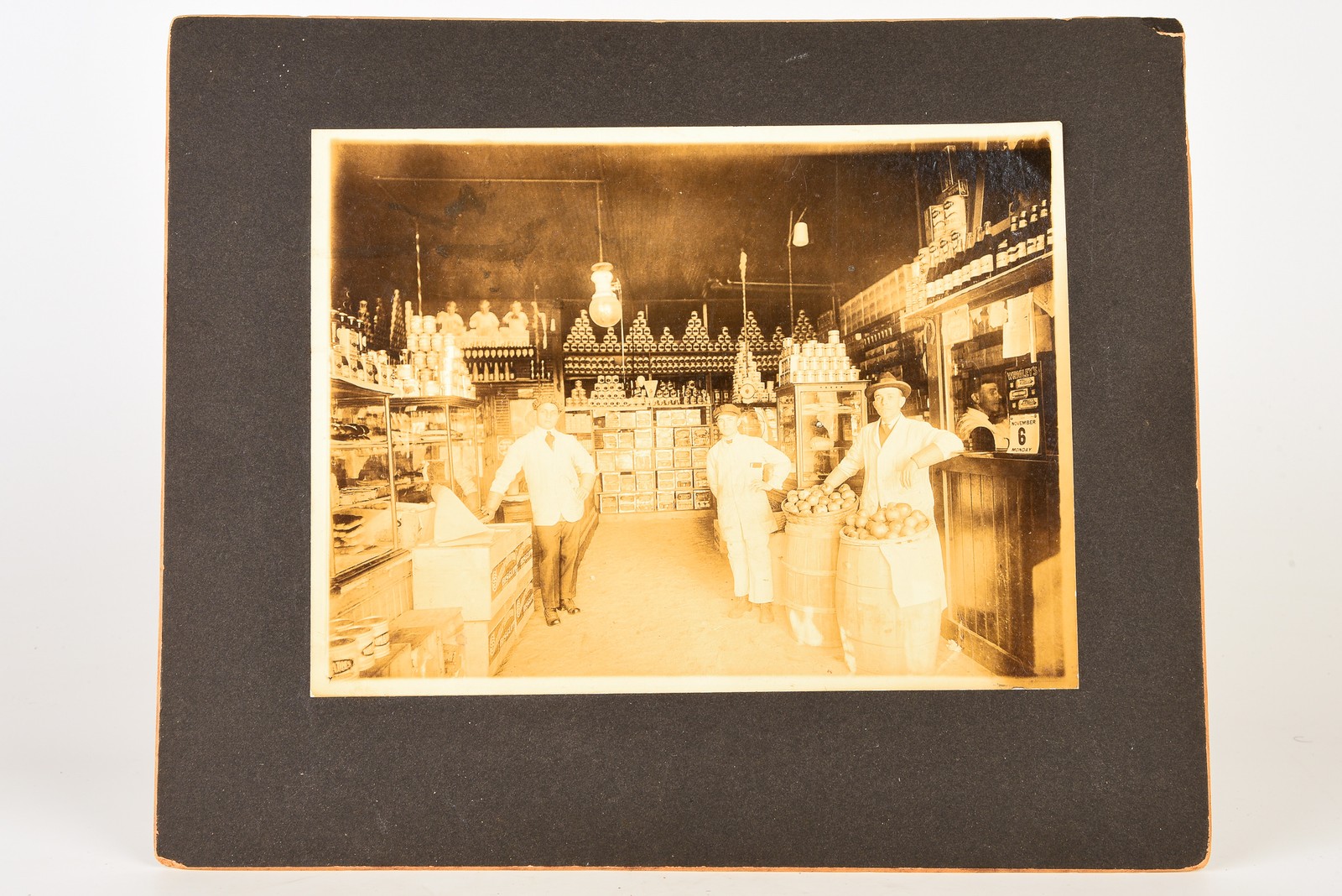 1910s Mounted Silver Gelatin Print 12 x 10\'\' - General Store Interior V24