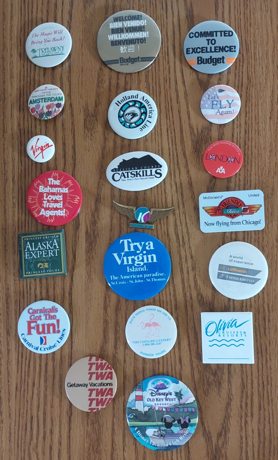 LOT OF 20 KEWL TRAVEL/DESTINATION VINTAGE PINS