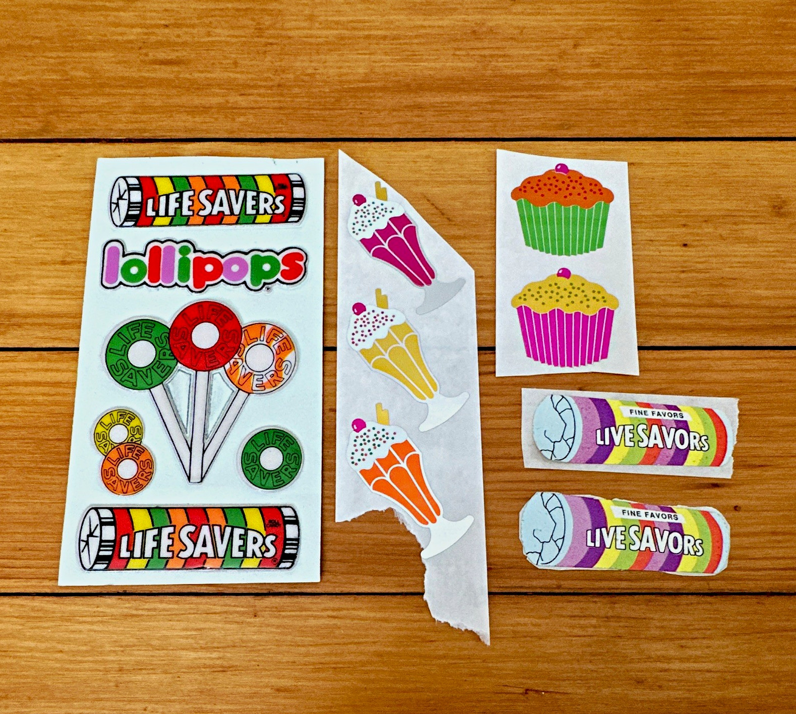 Life Savers Candy & Nuts Advertising Sticker Sheet, Multicolor