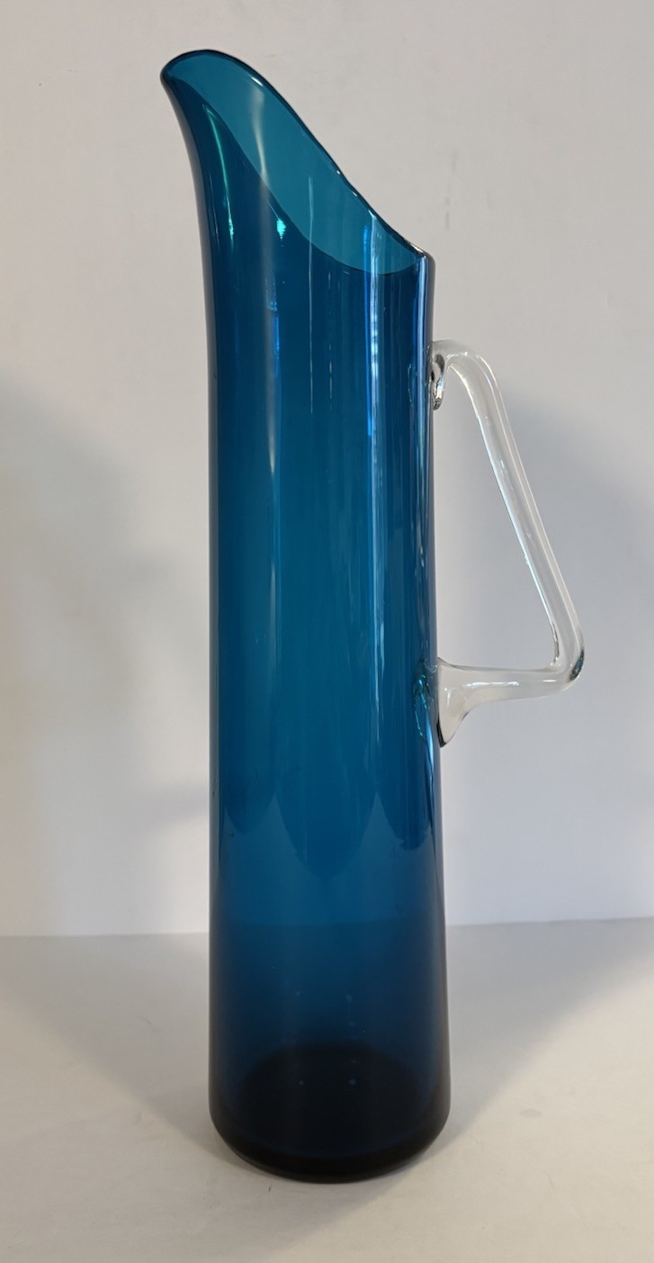 VTG Nanny Still Harlekiini Art Glass Pitcher Finland *read-Rough Spot On Handle VTG Nanny Still Harlekiini Art Glass Pitcher Finland *read-Rough Spot On Handle