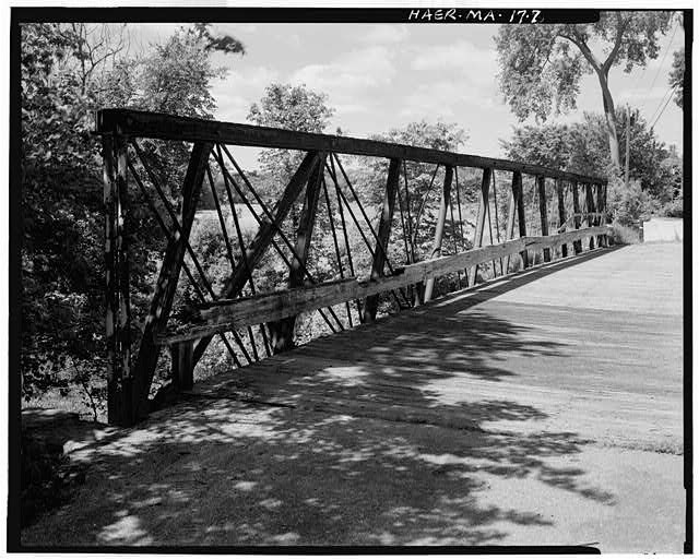 Lancaster MA Atherton Bridge Nashua River 1900s Truss Bridge Bolton Road