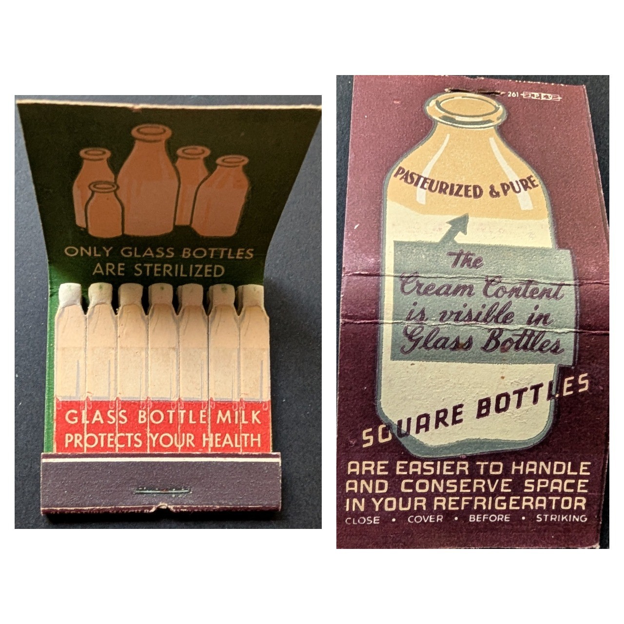 Full Length Feature Matchbook Glass Bottle Milk