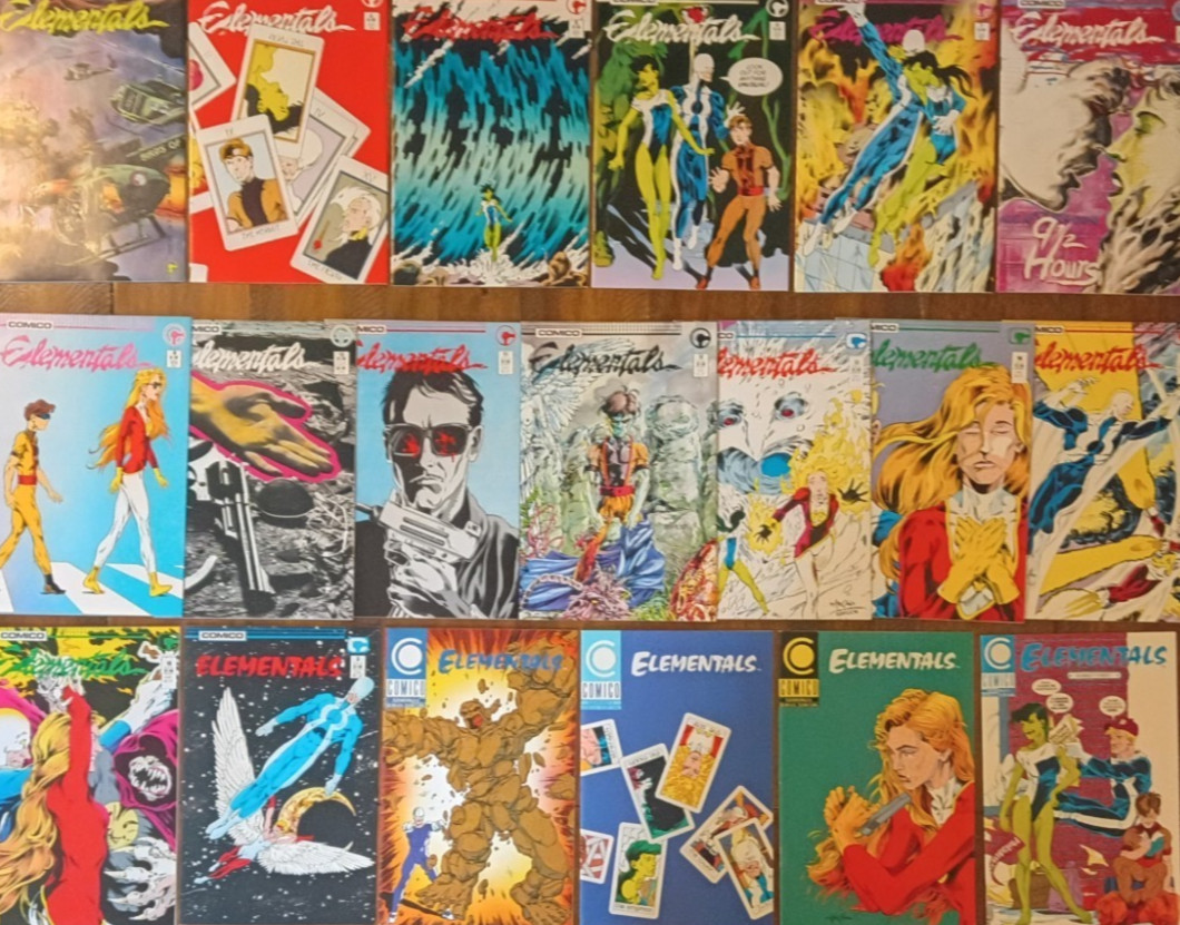 Large Elementals Vol. 1 Vol. 2 Comic lot (Comico 1984-1989) Willingham VF - NM