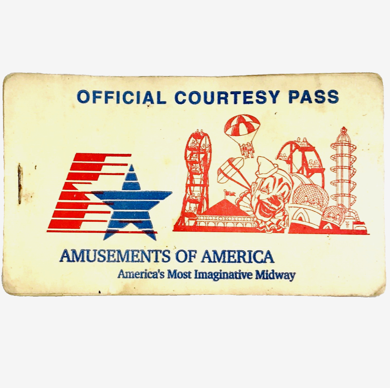 Ride Tickets Book Vintage Amusements of America Five Vivona Bros Courtesy Passes