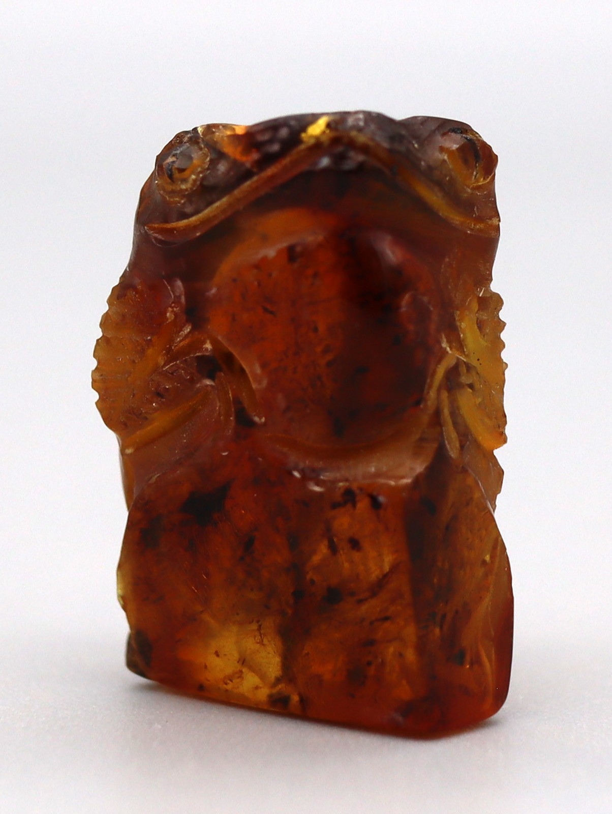 Esteban Najera Small Amber Zuni Frog Fetish