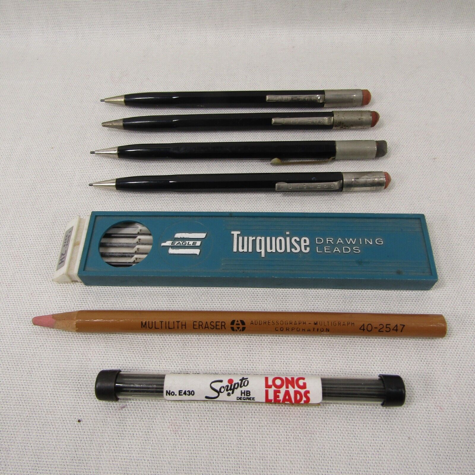 Vintage Scripto Mechanical Pencil Lot + refill lead