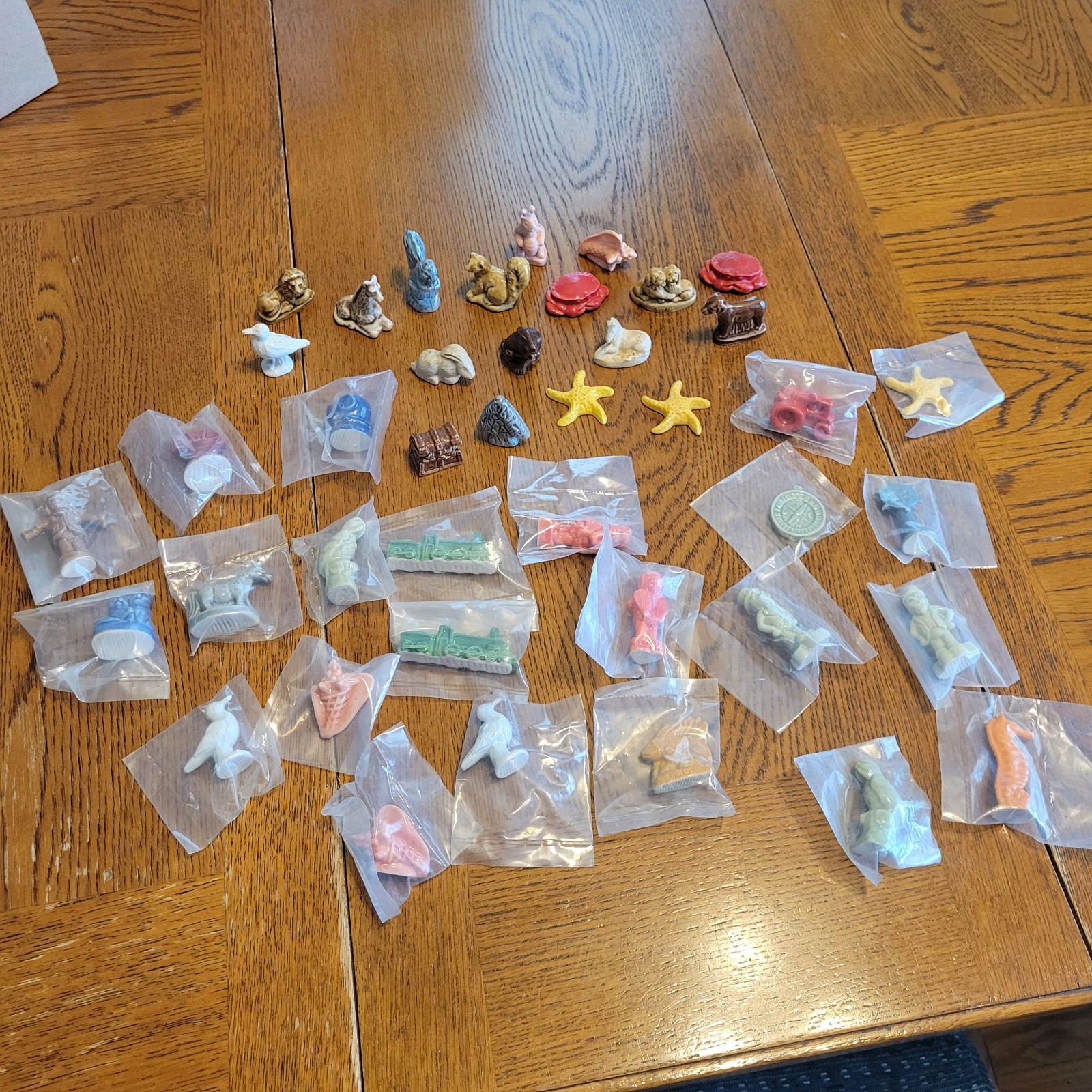 Lot of 41 Wade Whimsies Red Rose Tea Figurines Many Sealed, Some Duplicates