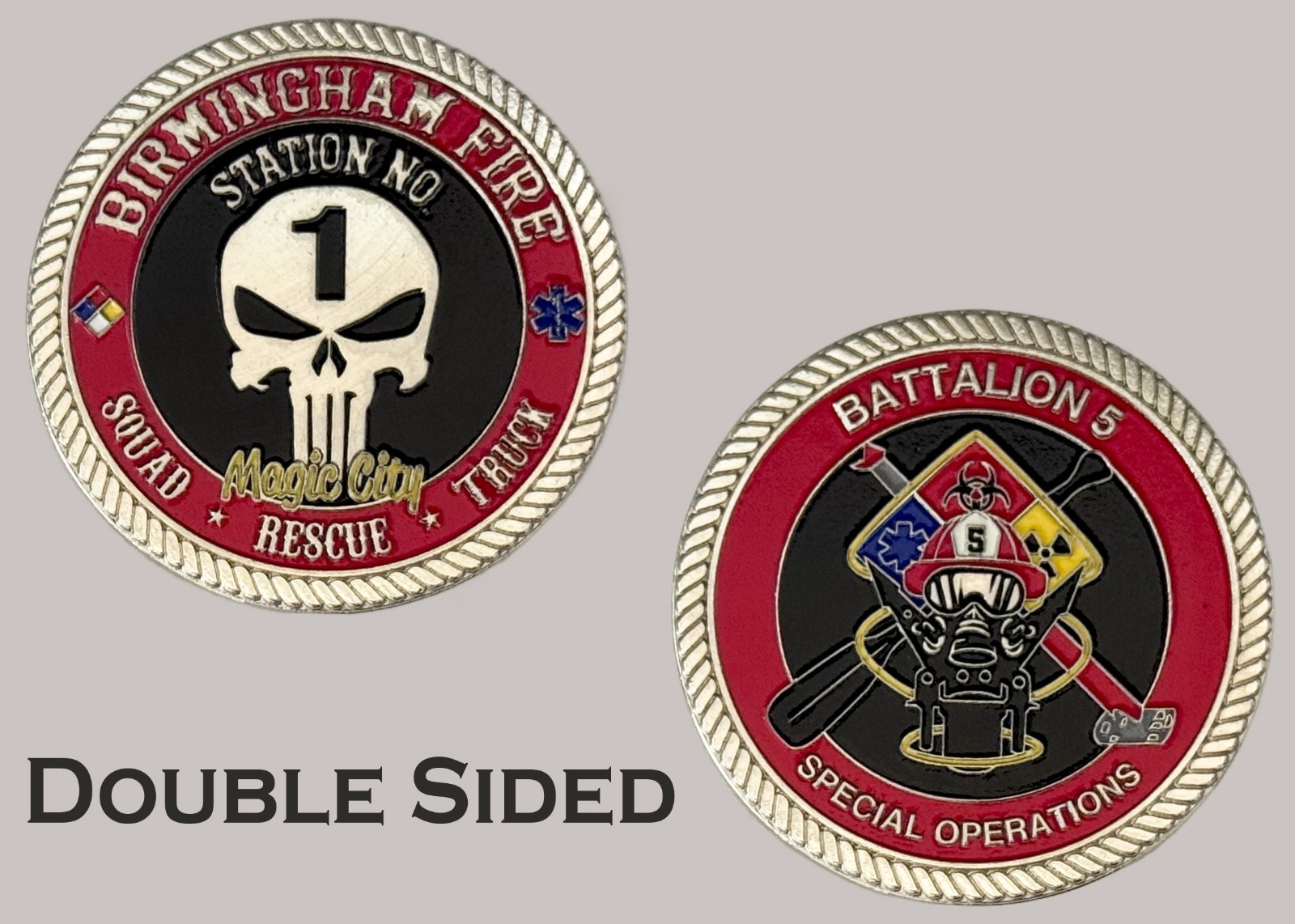 Birmingham Fire Station 1 Battalion 5 Firefighter Challenge Coin  J#25