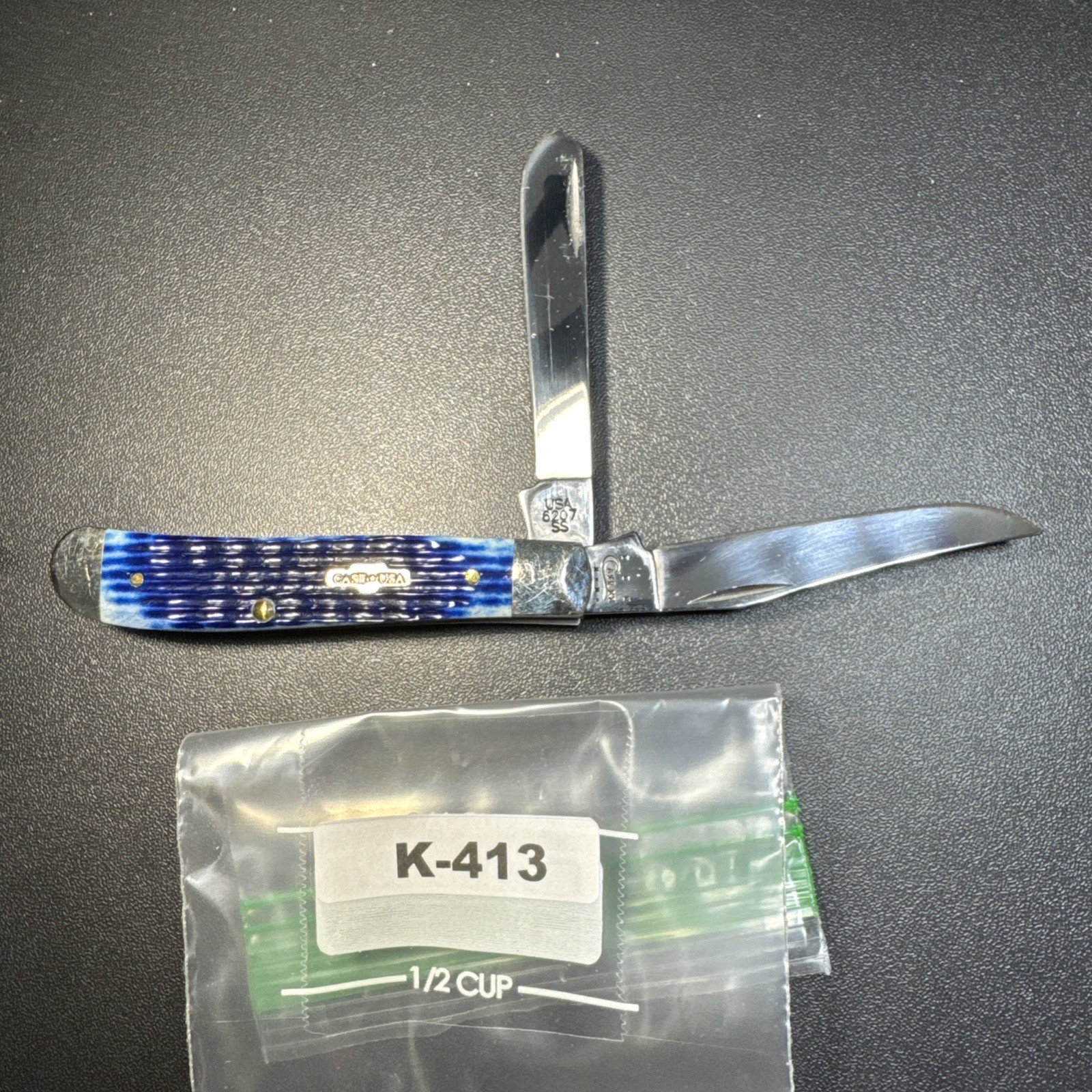 COOL BEANS: Case XX USA 6207SS Blue 2 Blade Pocket Knife K-413