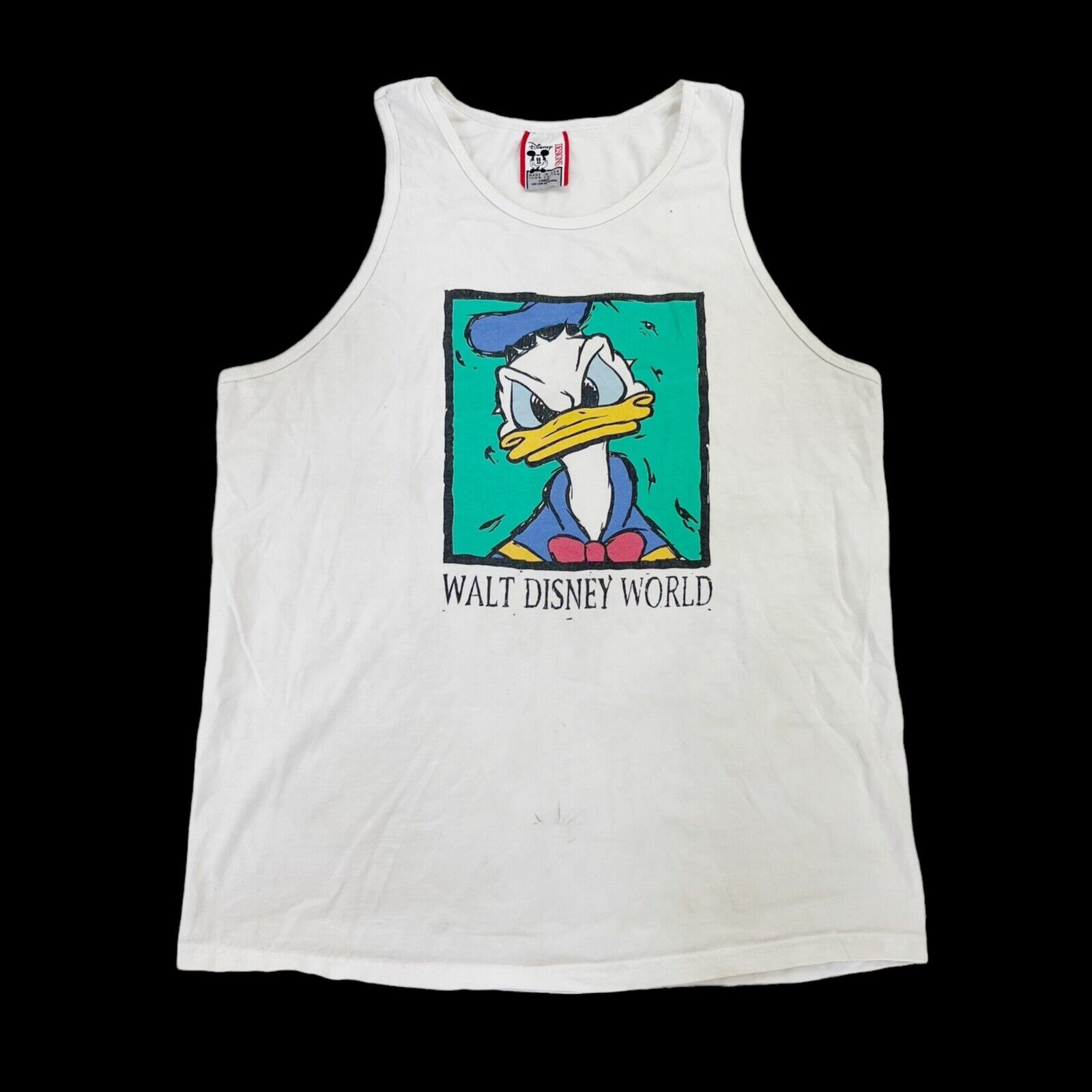Vintage Donald Duck T Shirt Disney Designs Tank Top Sleeveless Sz M / L USA