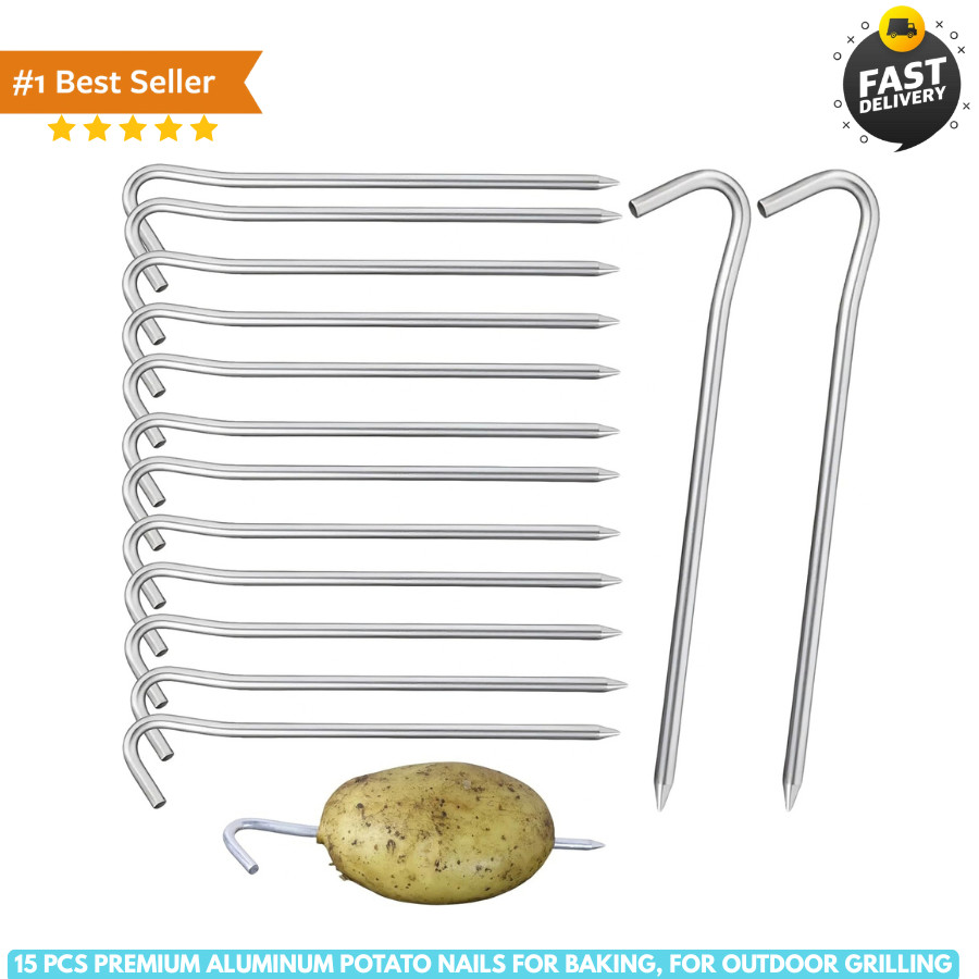 15 Pcs Premium Aluminum Potato Nails for Baking, for Outdoor Grilling