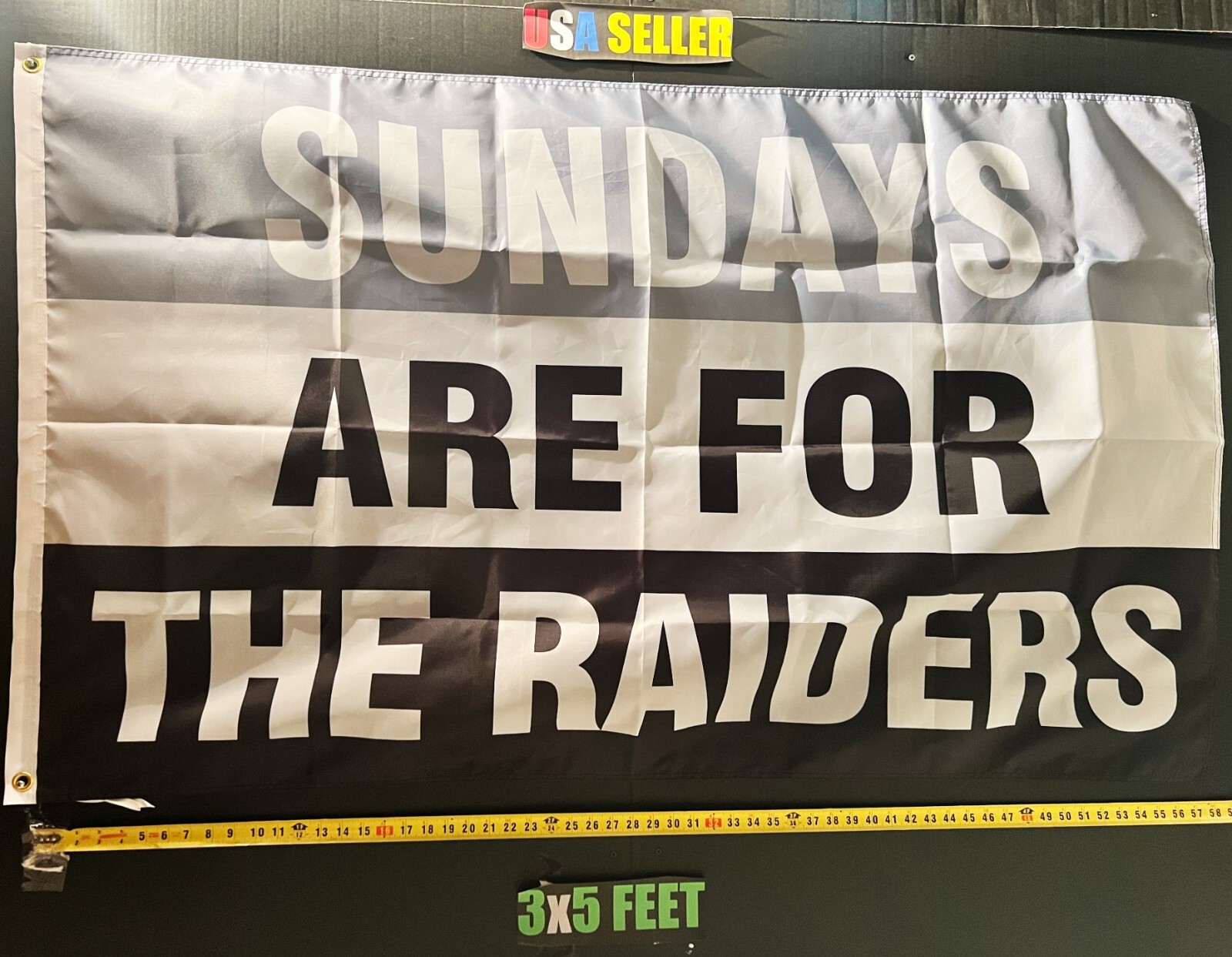 Football Flag  Las Vegas Raiders NFL NCAA Cave Beer USA Sign 3x5\'