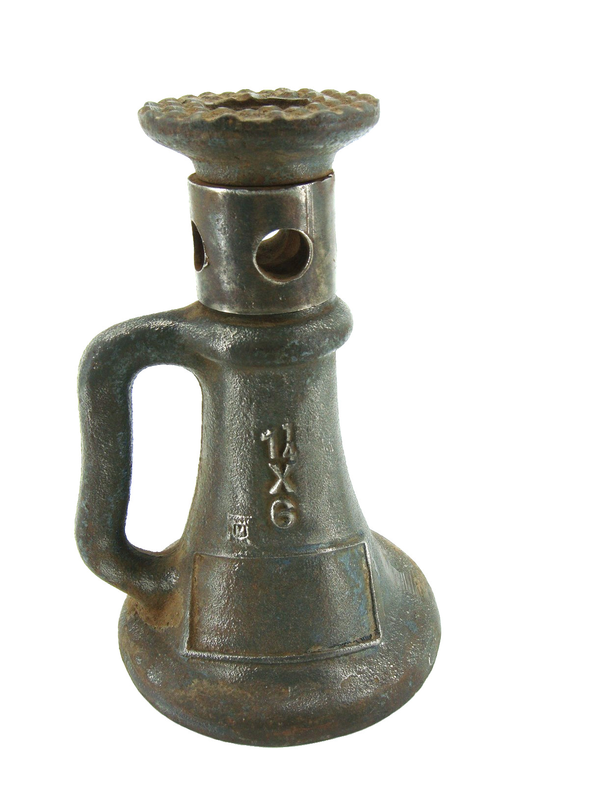 Vintage Cast Iron 1 1/4 X 6 Inch Screw Jack House Barn Railroad 9” Tall