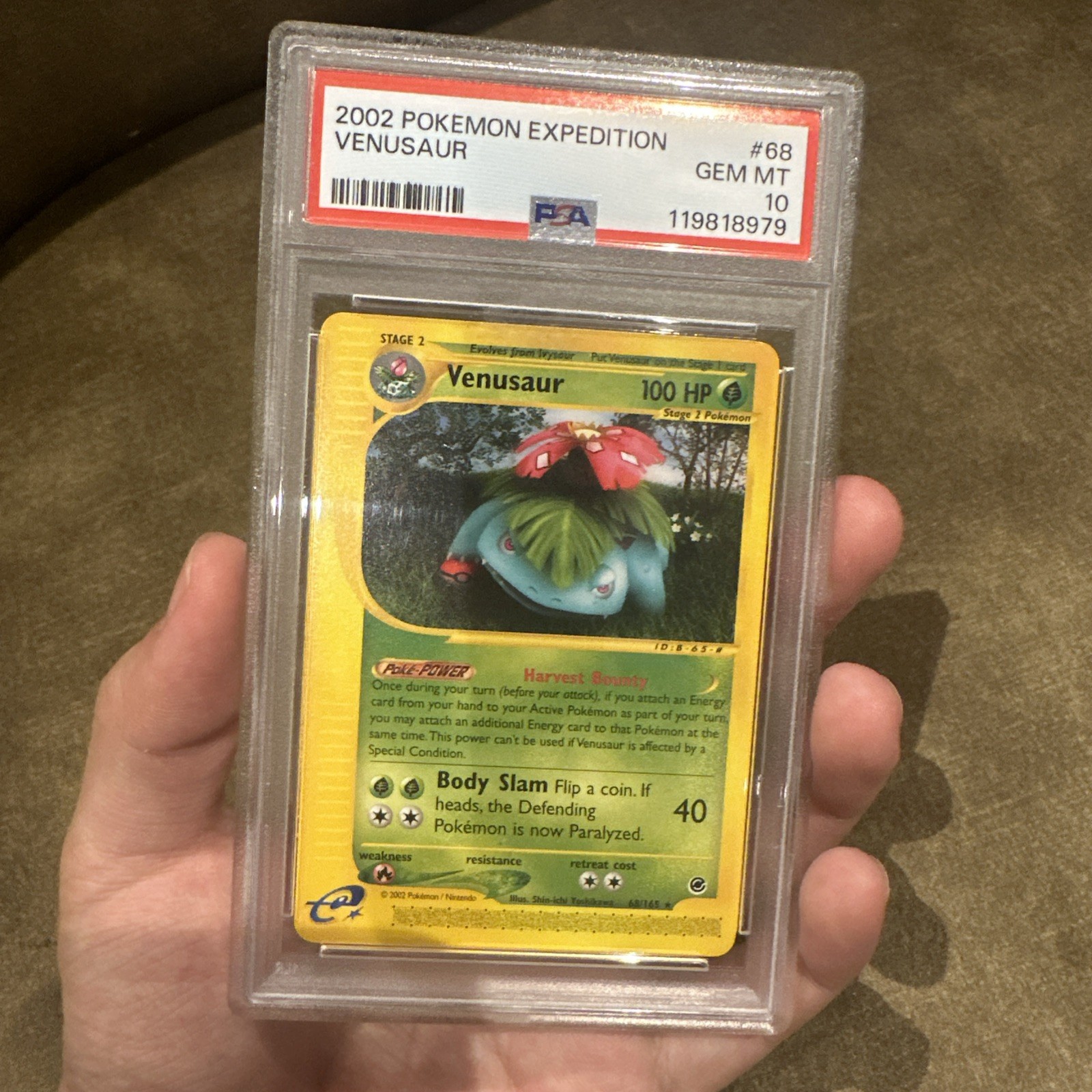 2002 Expedition Venusaur Non-Holo Pokemon E Reader Series 68/165 PSA 10 LOW POP