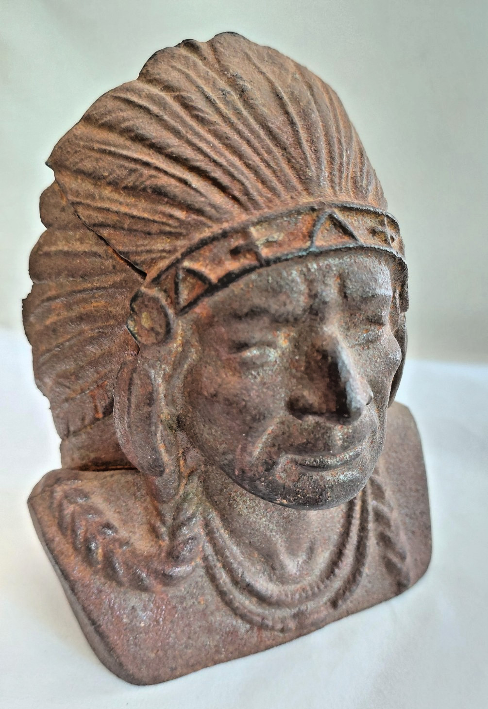 Vintage/Antique Indian Chief Cast Iron Still Bank