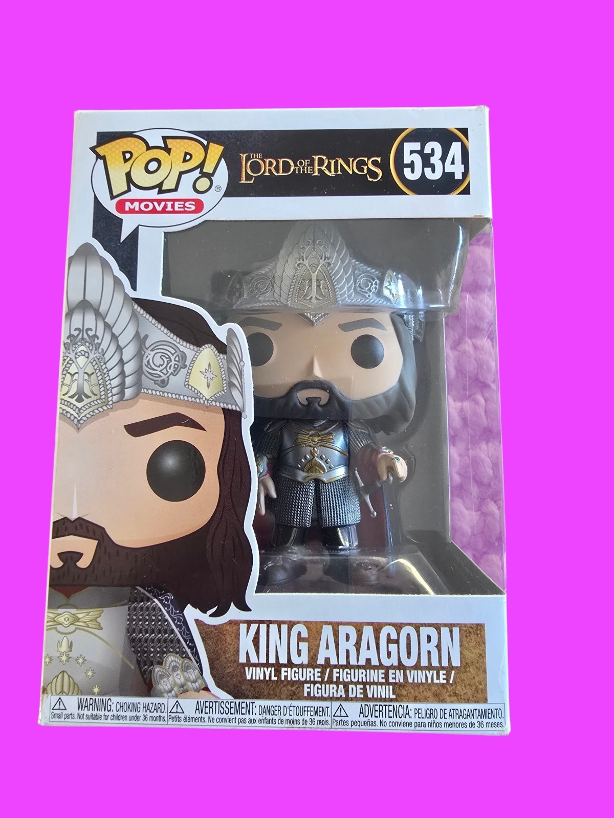 Funko Pop Movies Lord of the Rings King Aragorn Vinyl Figure #534
