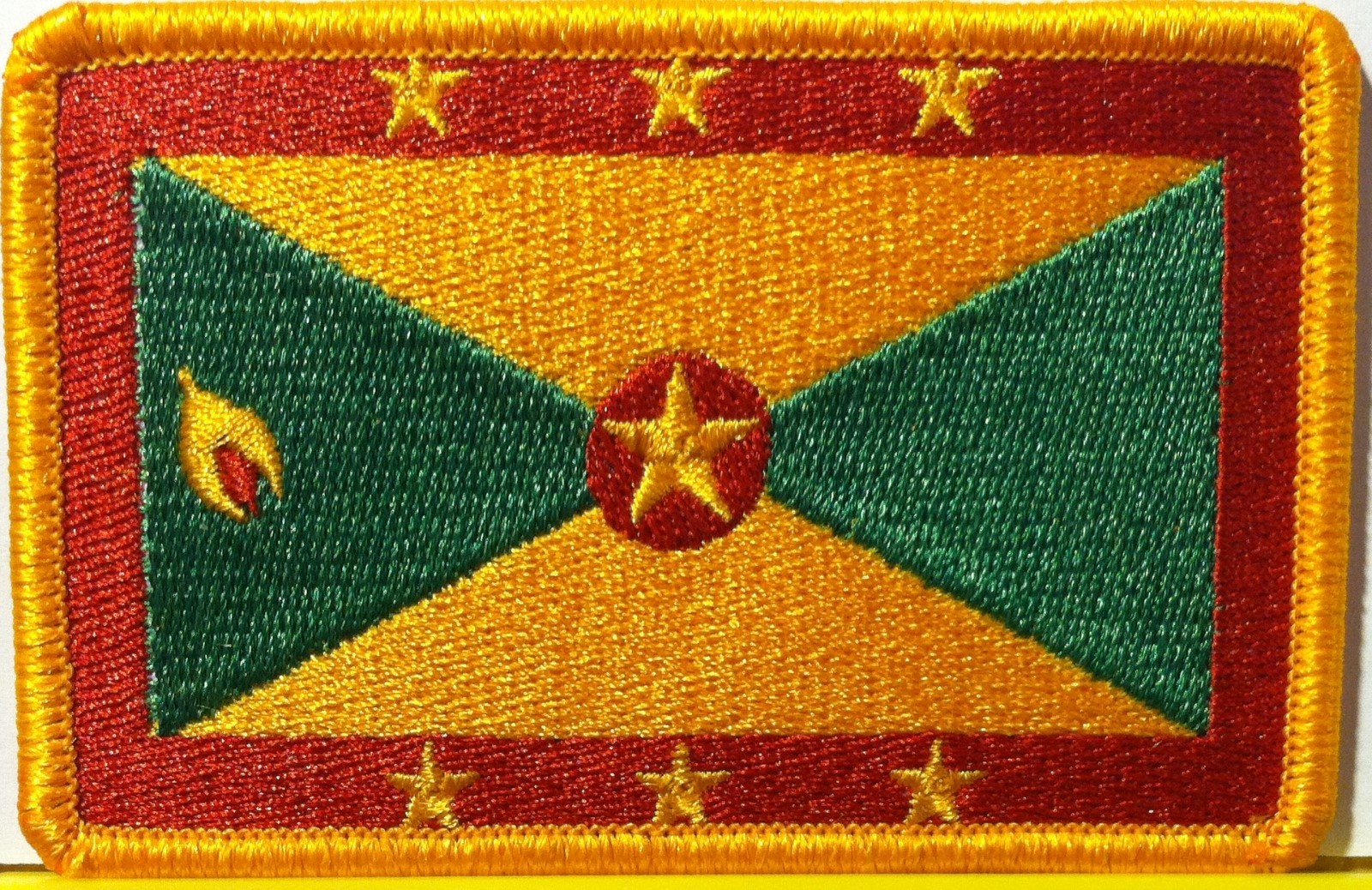 GRENADA Flag Military Patch W/ VELCRO® Brand Fastener Gold Version