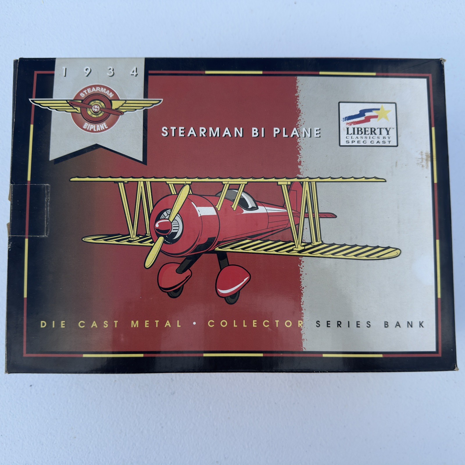 Liberty Classics 1934 Stearman Biplane Die Cast Metal Collector Series Bank