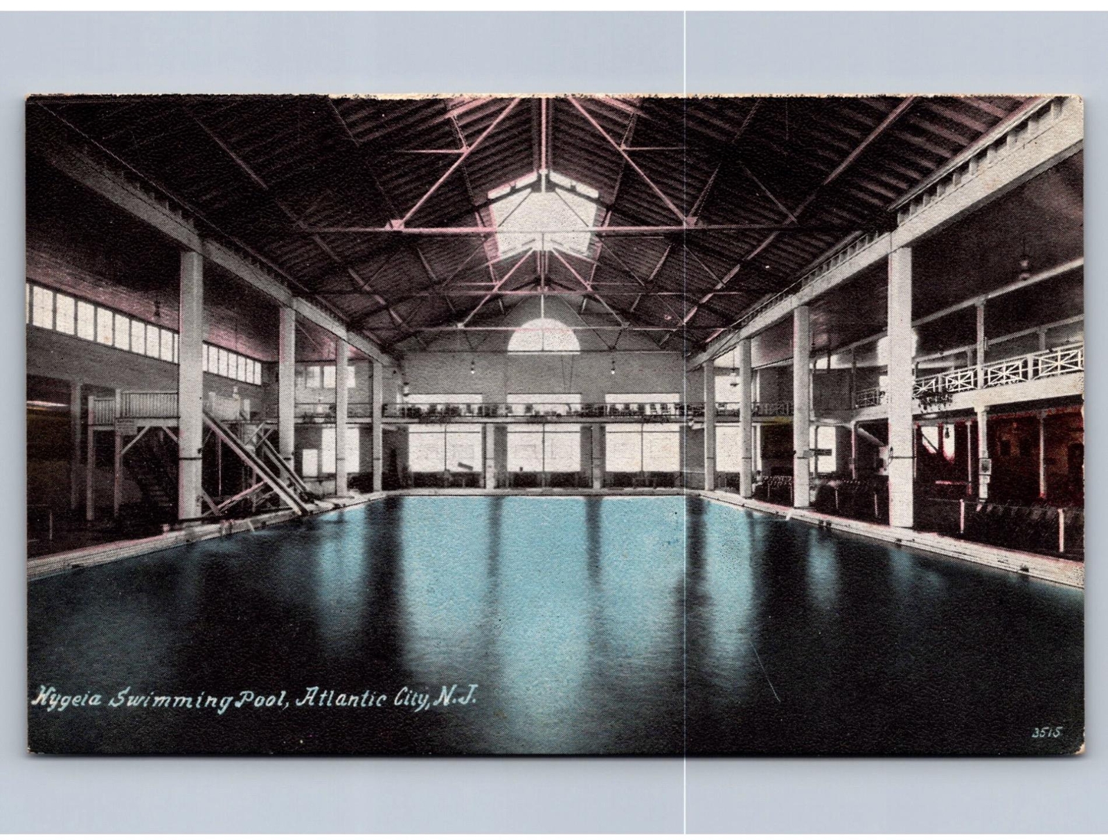 c1910 interior view HYGEIA SWIMMING POOL  ATLANTIC CITY NEW JERSEY