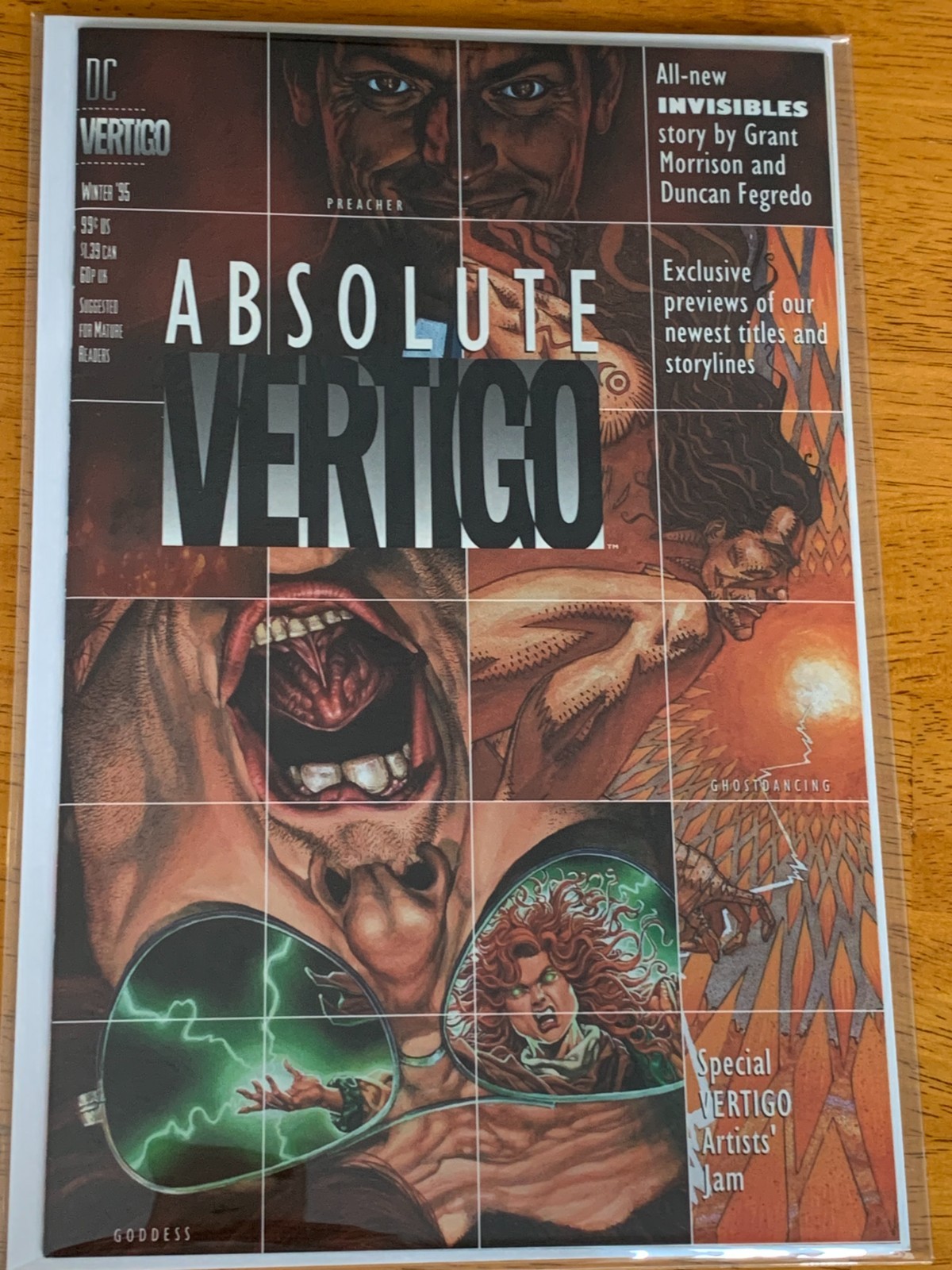 Absolute Vertigo Winter 1995 -  1st App of Preacher - High Grade