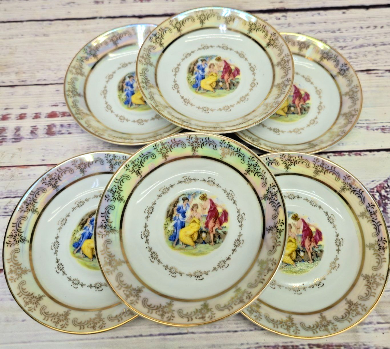 Vintage iridescent Luster ware Porcelain Berry bowls Vintage iridescent Luster ware Porcelain Berry bowls