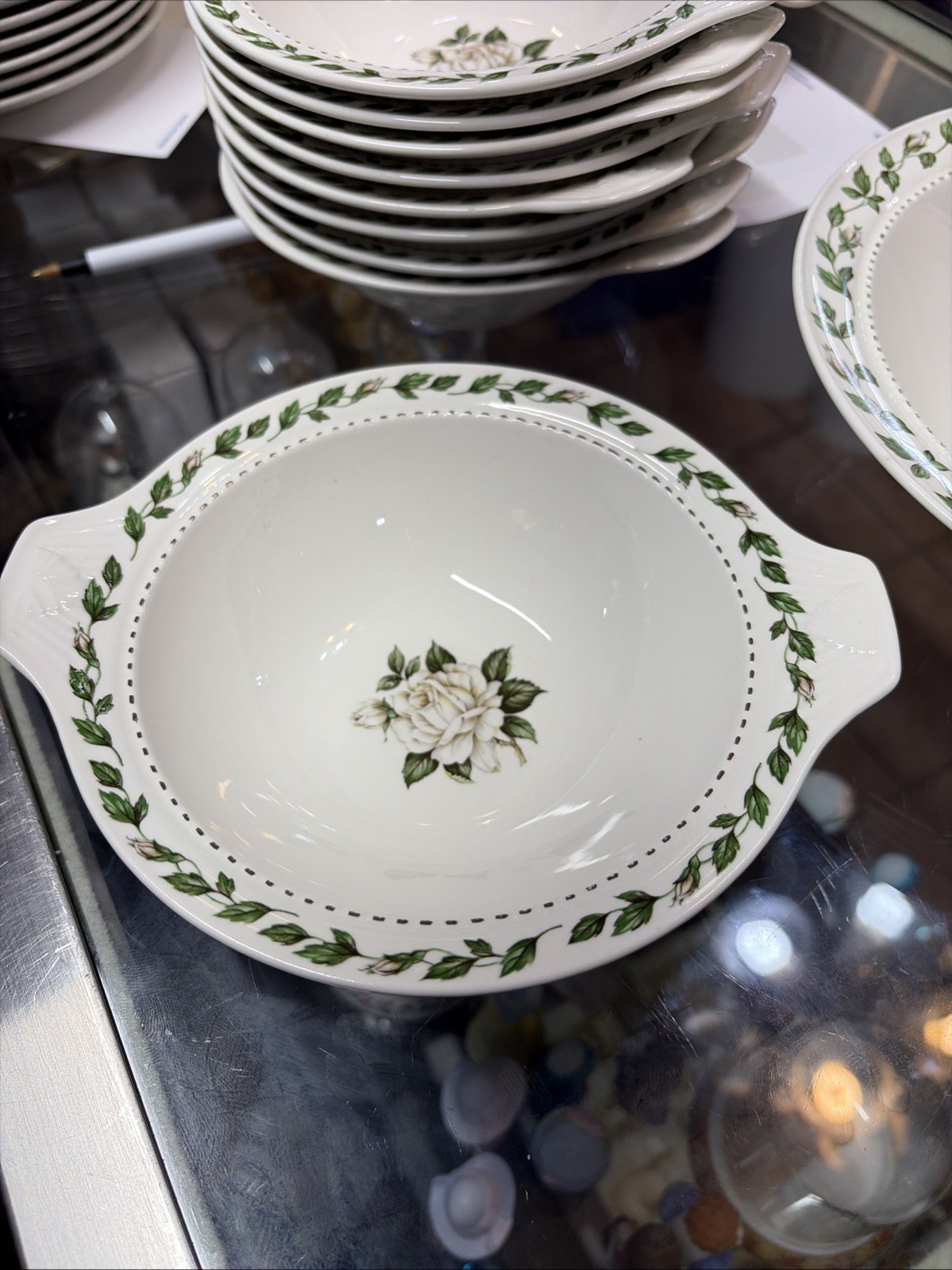Hall Cameo Rose Lugged Cereal Bowls (9) Available