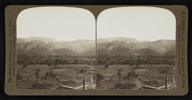 The mountains from Constant Spring Hotel, Jamaica, Jamaica Old Historic Photo