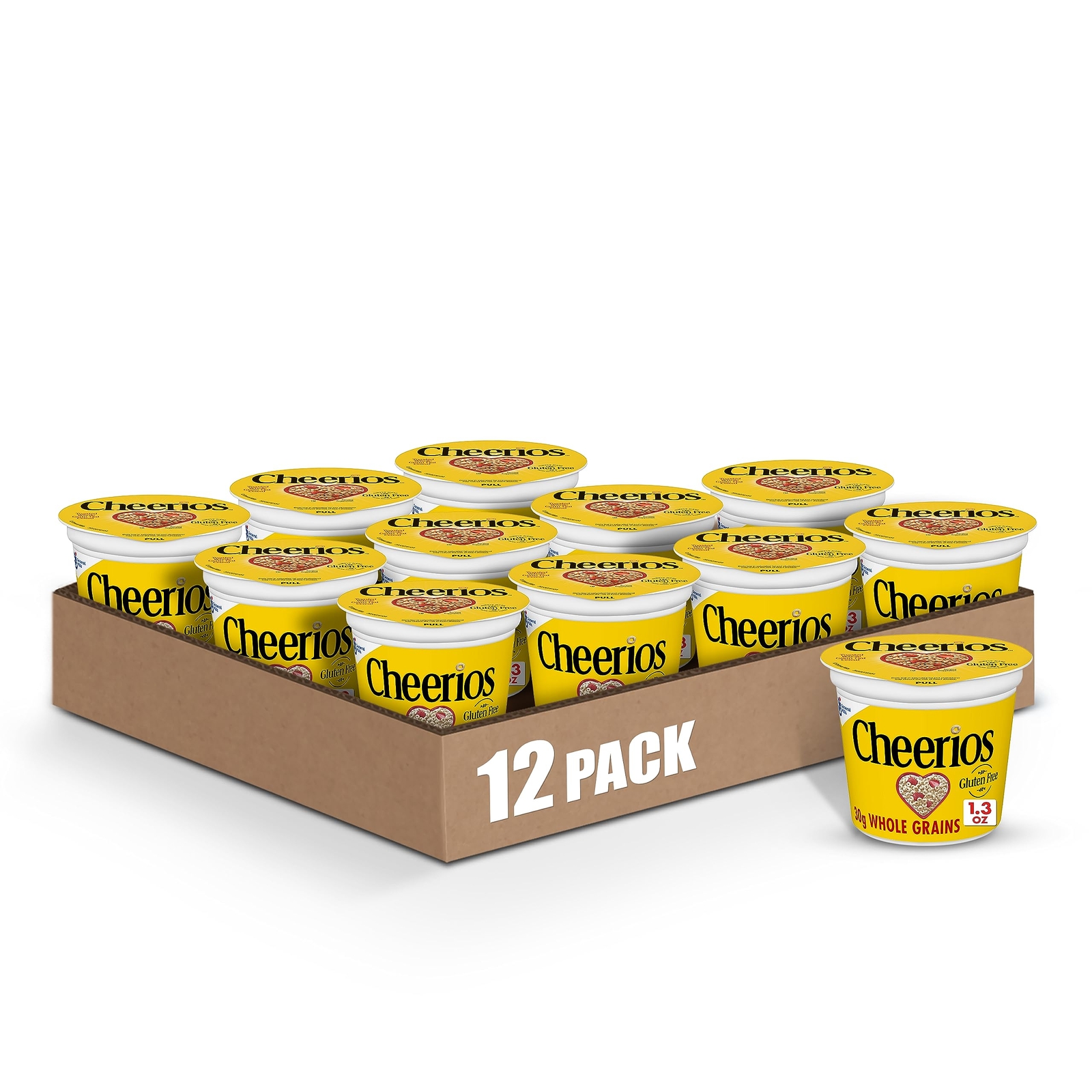 General Mills Cheerios Heart Healthy Cereal Cups 12 Pack 1.3 Ounce Cups General Mills Cheerios Heart Healthy Cereal Cups 12 Pack 1.3 Ounce Cups