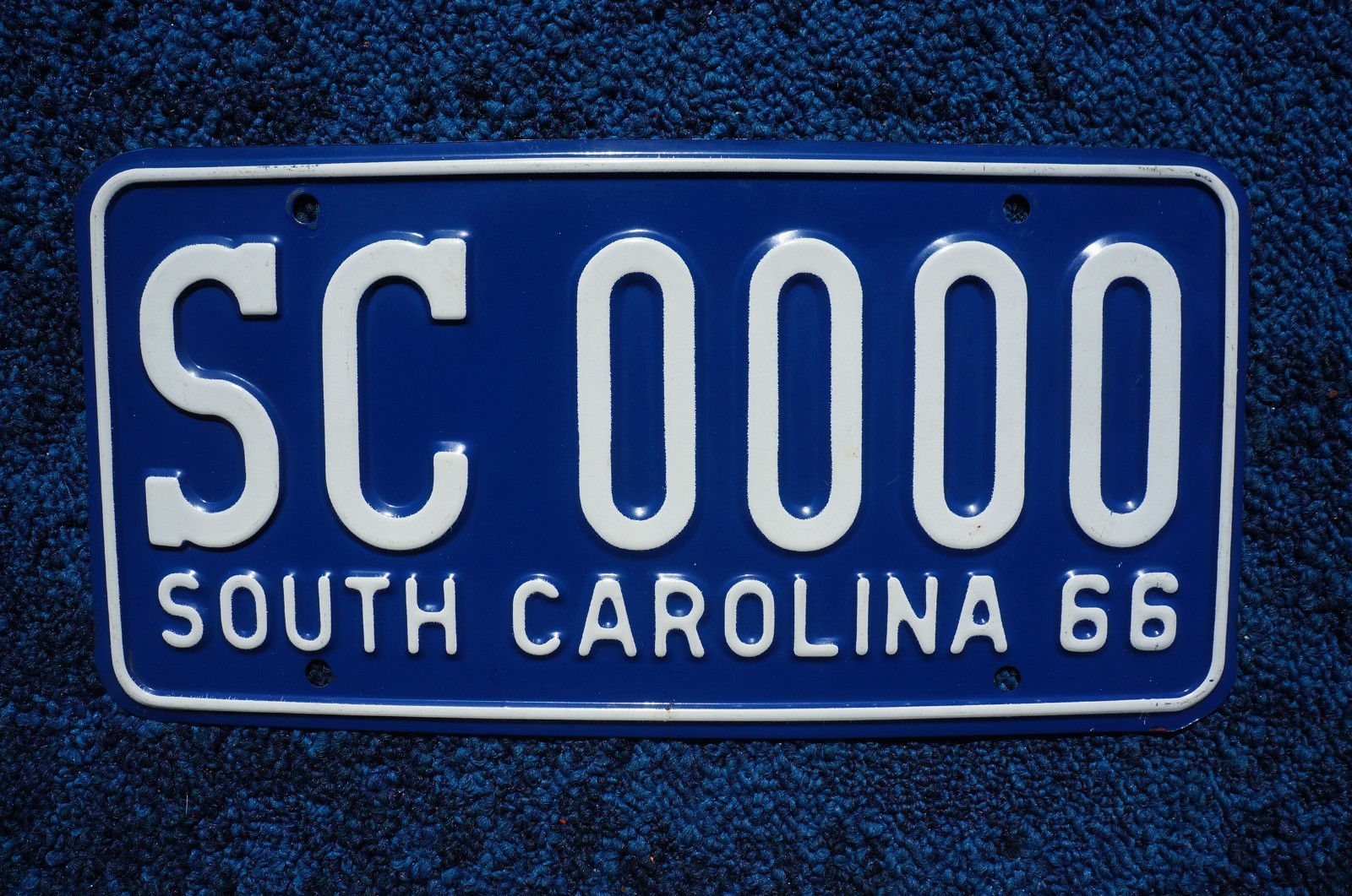 1966 South Carolina SAMPLE License Plate - Nice Quality