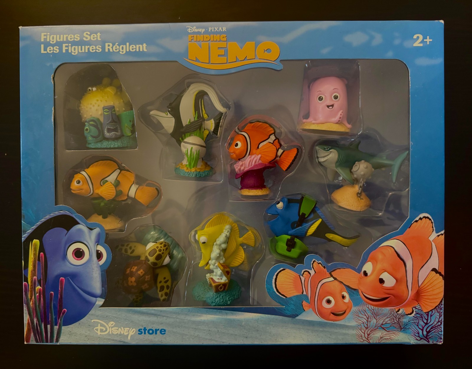 Disney Store Finding Nemo Figures Set 9 Figure Vintage Pixar Playset Dory Nemo