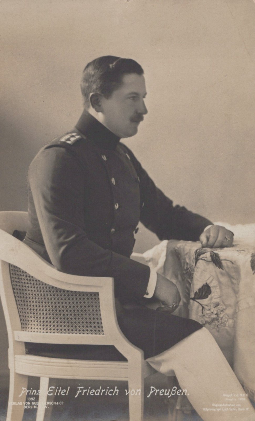 Prince Eitel Friedrich of Prussia 1883-1942  RPPC POSTCARD Original ROYALTY #3