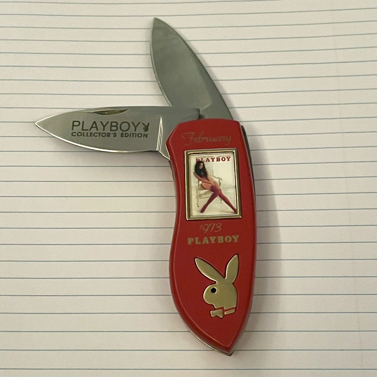 Playboy 1973 February Collector's Edition Pocket Knife - Excellent Condition
