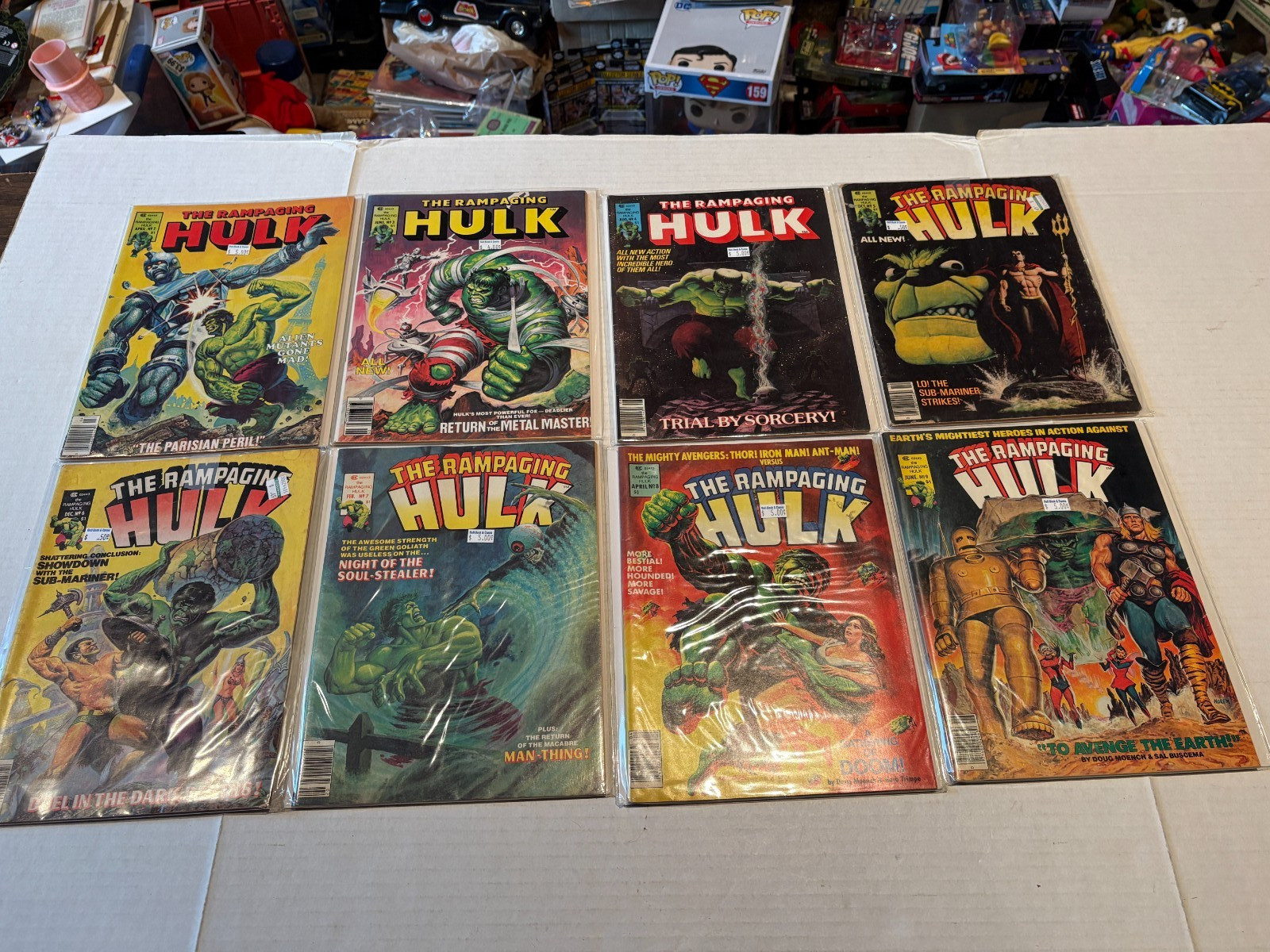 VINTAGE 1977 Marvel Comics Magazines RAMPAGING HULK # 2 3 4 5 6 7 8 9 Run Lot