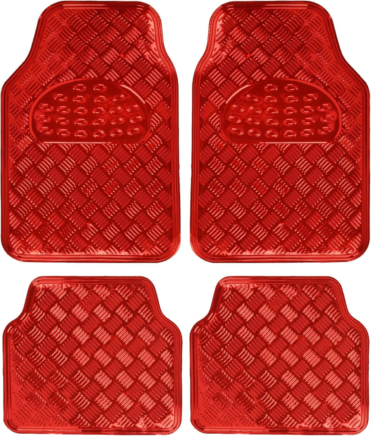 Metallic Chrome Car Floor Mats All-Weather Universal Fit Automotive Floor Mats f Metallic Chrome Car Floor Mats All-Weather Universal Fit Automotive Floor Mats f