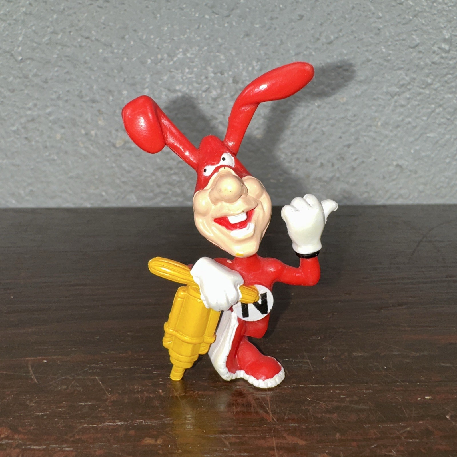 Vintage 1988 Domino's Pizza Avoid the Noid PVC Toy Figure *Jack Hammer