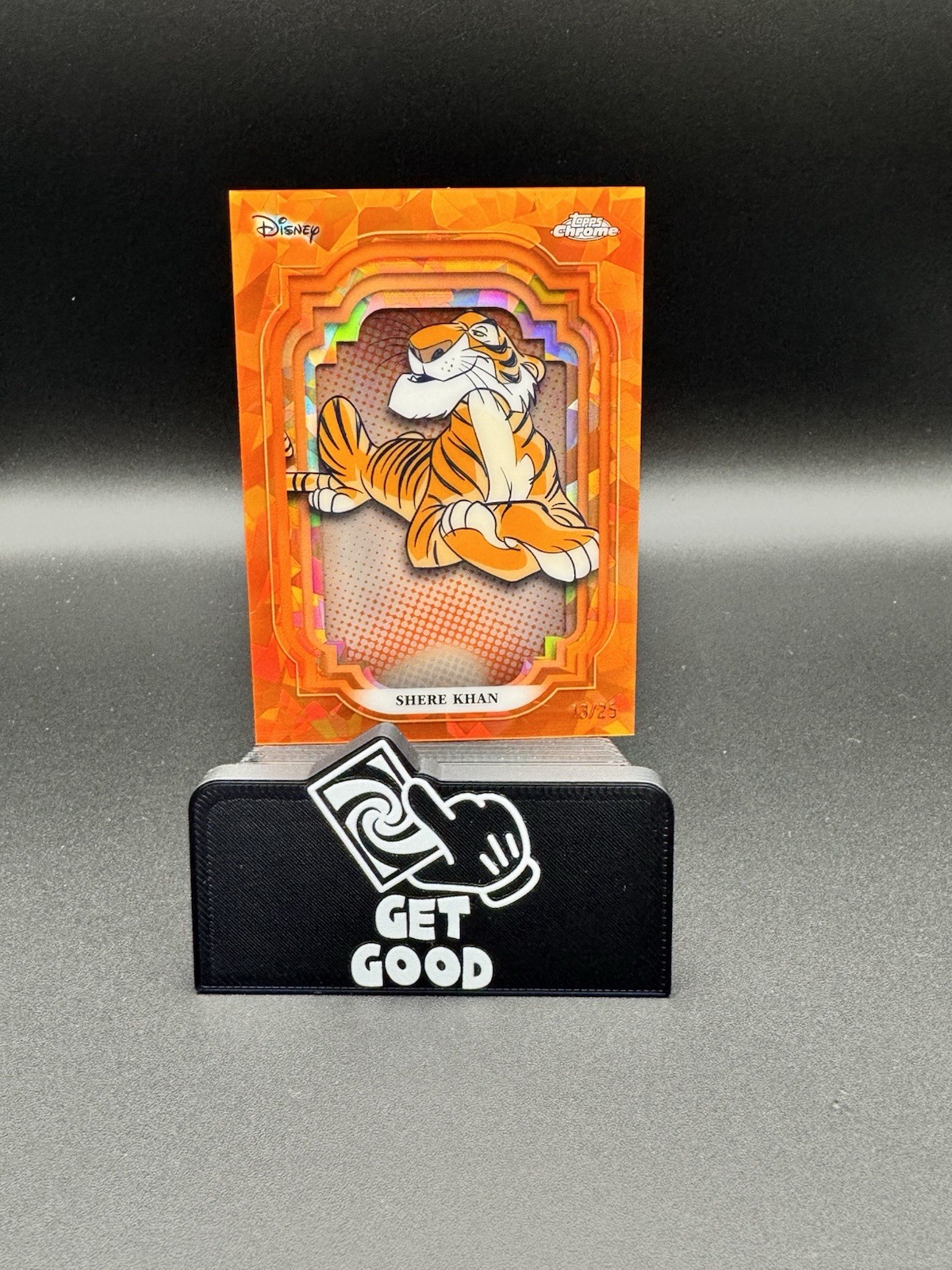 2024 Topps Chrome Disney Sapphire Shere Khan Orange Refractor #/25