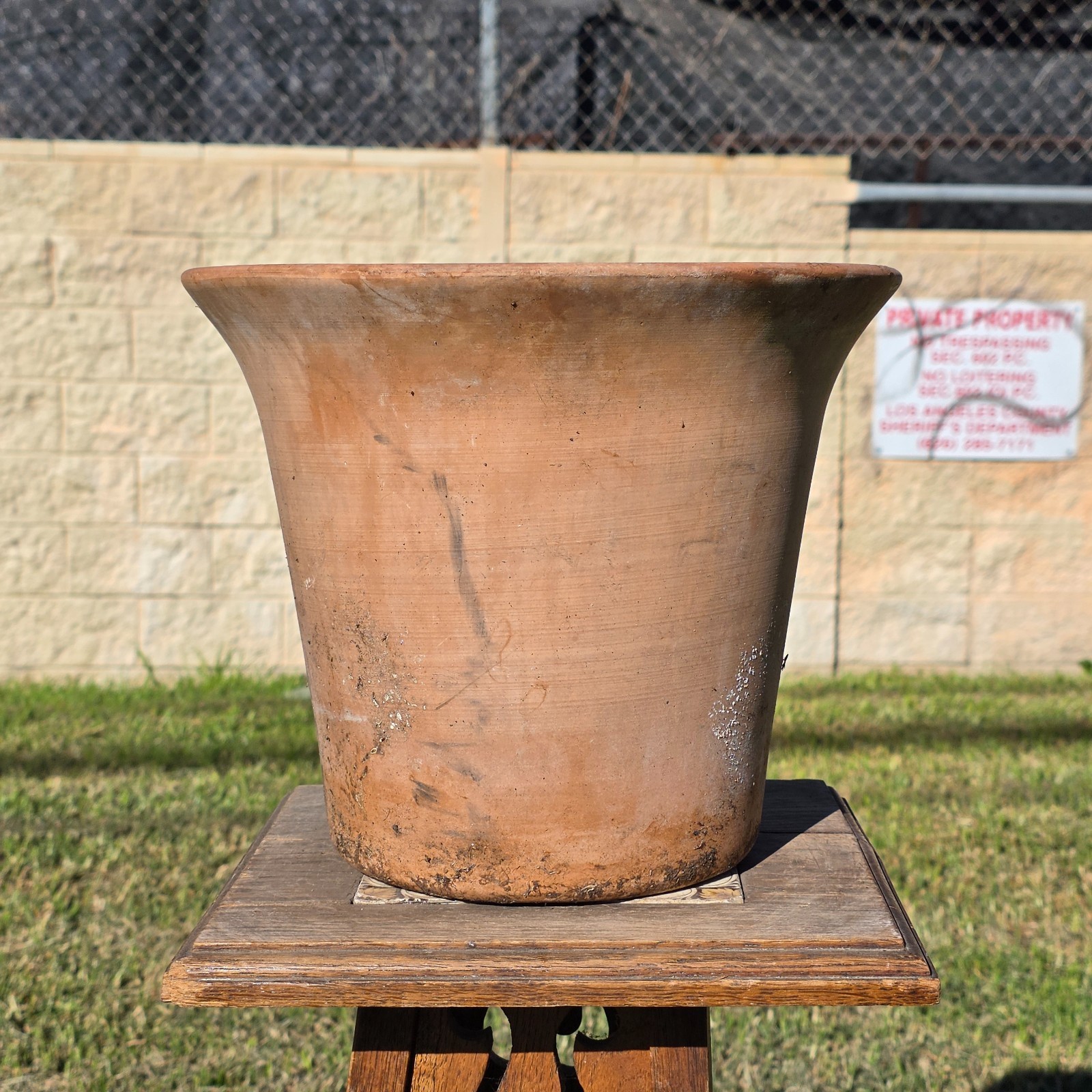 Vintage Terracotta Planter Flared Rim Flower Pot Weathered Clay Garden 11\ Vintage Terracotta Planter Flared Rim Flower Pot Weathered Clay Garden 11\