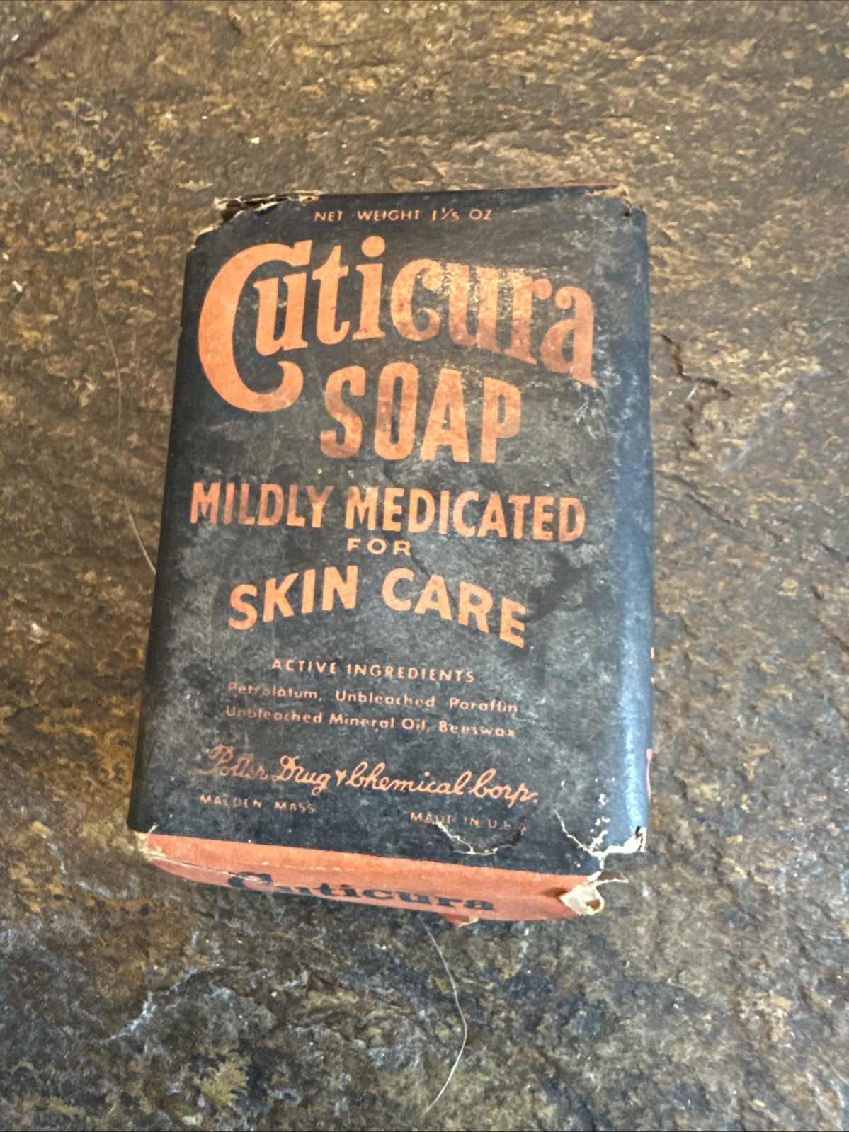 Cuticura Soap Rare Antique Vanity Hotel size 1/2 oz Potter Drug Chemical 1910\'s