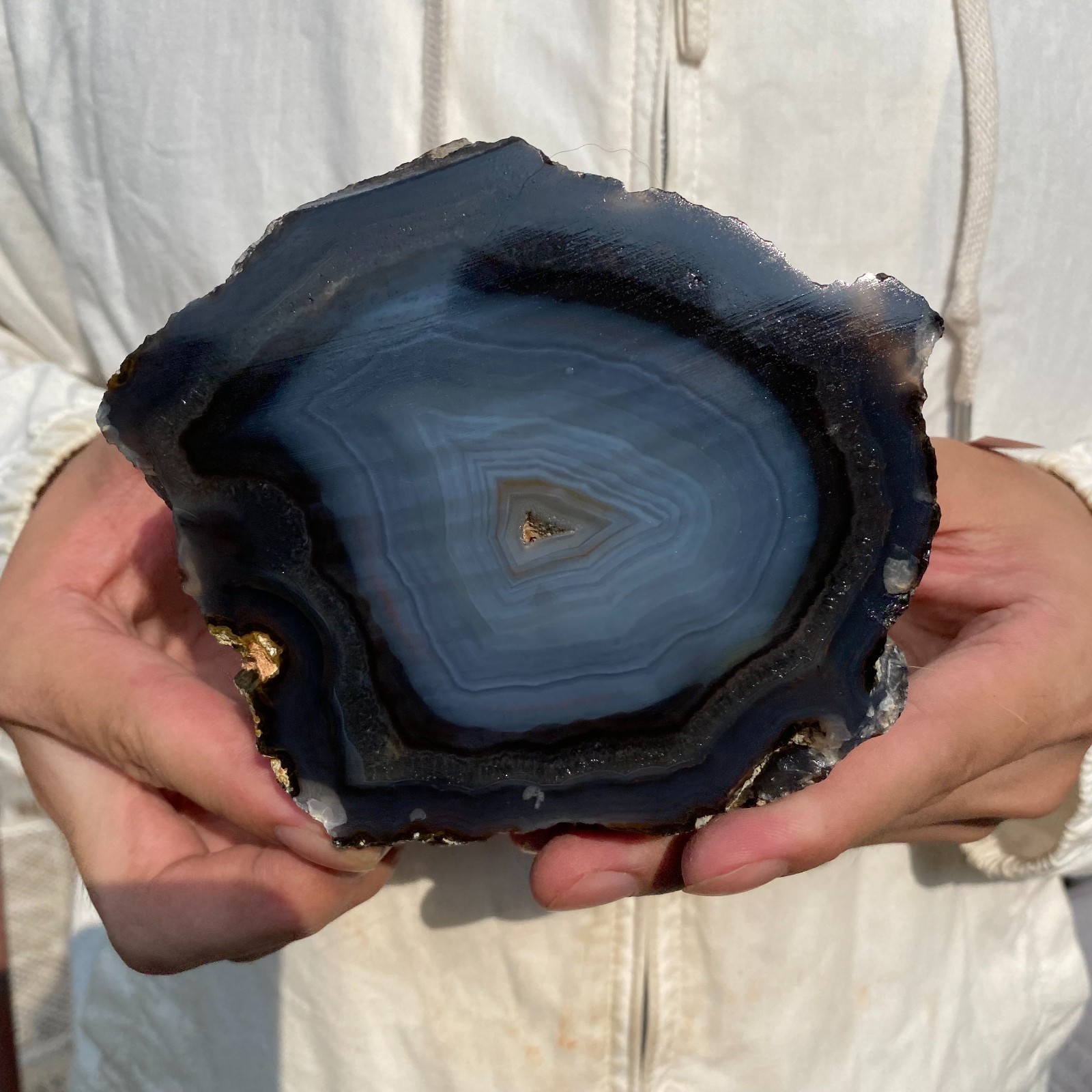 2.5lb Natural banded agate quartz crystal rough mineral specimen healing