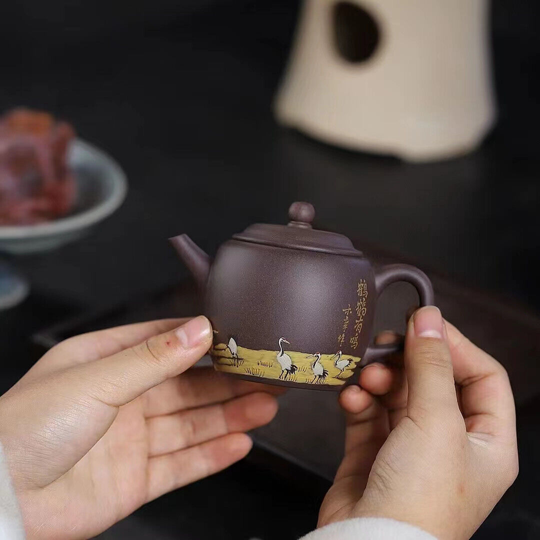 140cc Eggshell Yixing Zisha Purple Clay TianQingNi Handmade Teapot