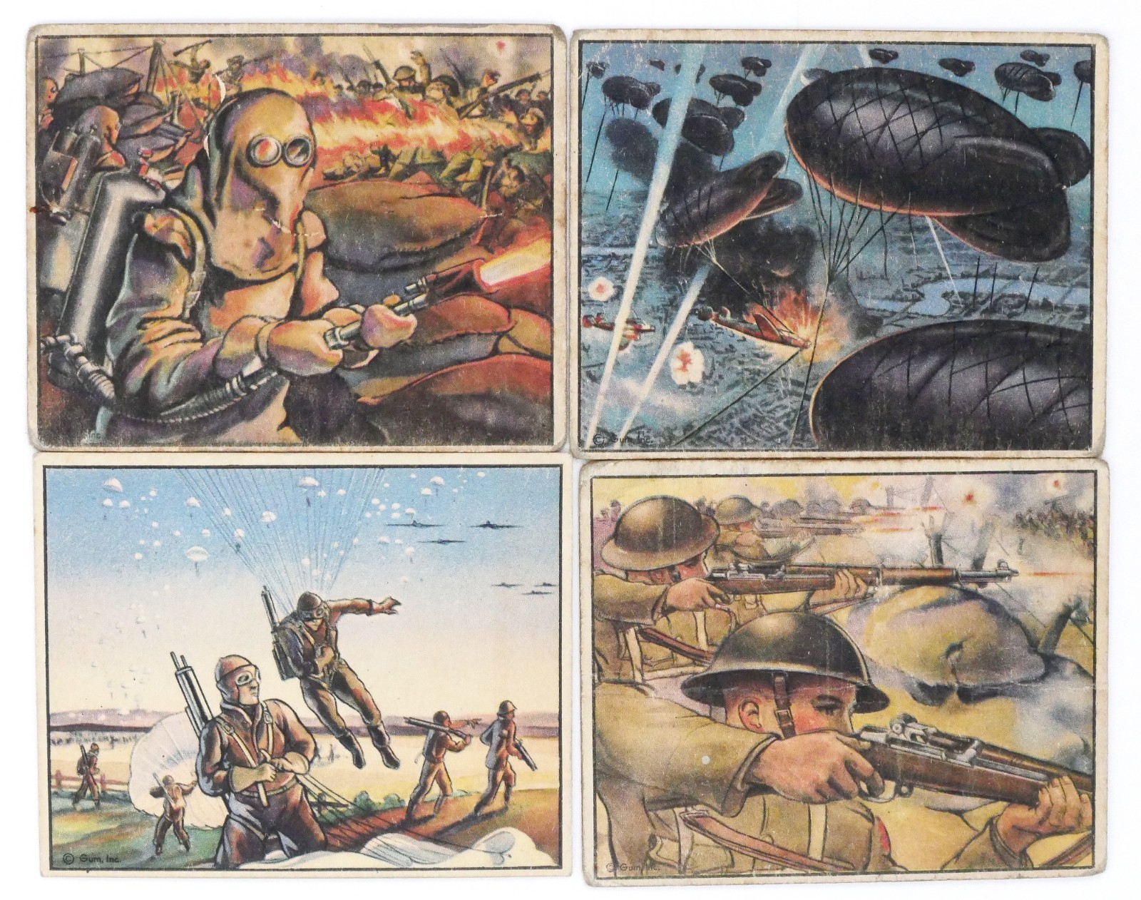 1939 Gum Inc World in Arms R173 COMPLETE 48 Card Set WWII Military Non-Sports