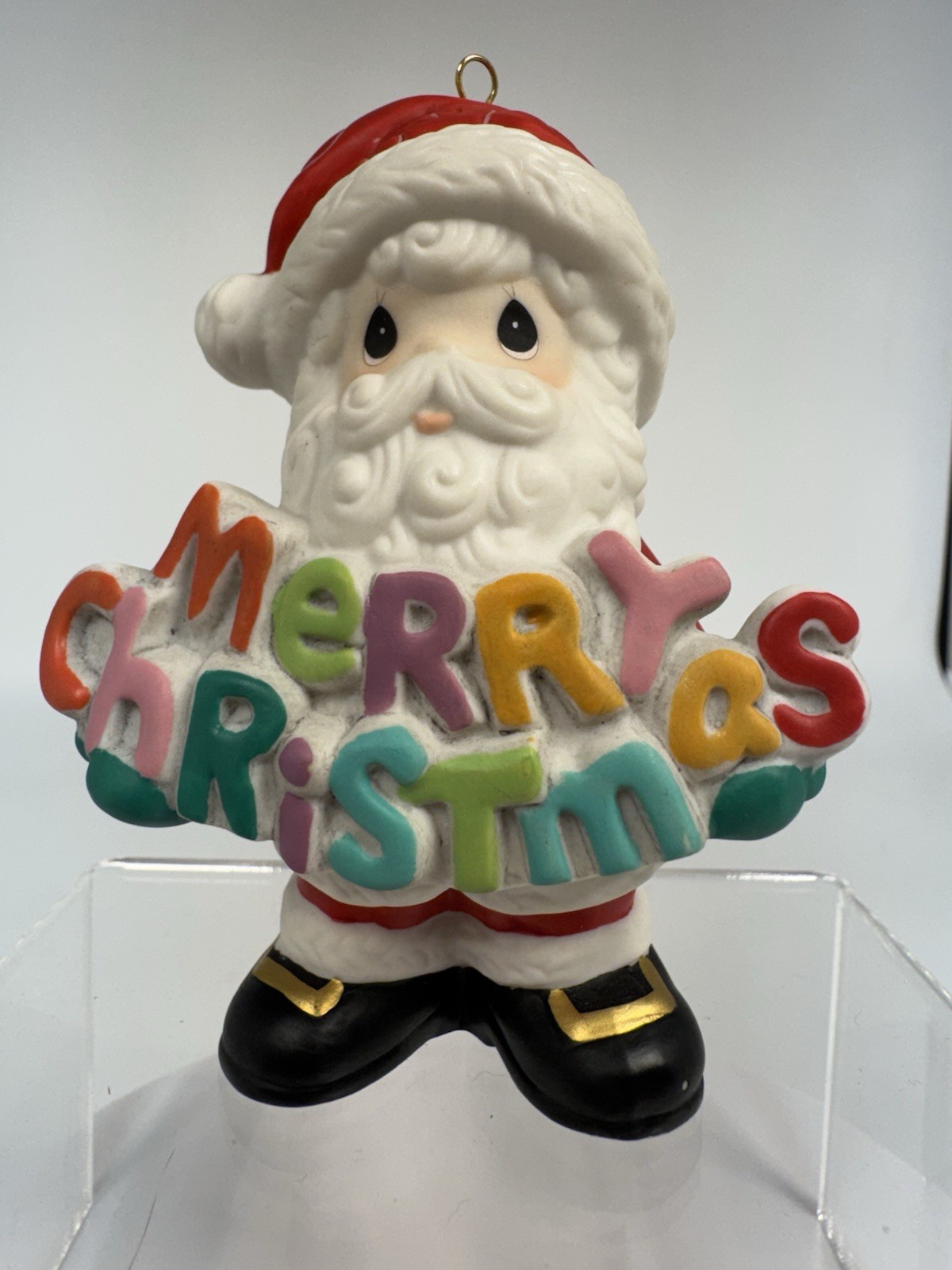 Precious Moments Santa Claus Ornament, 4” Tall, Porcelain
