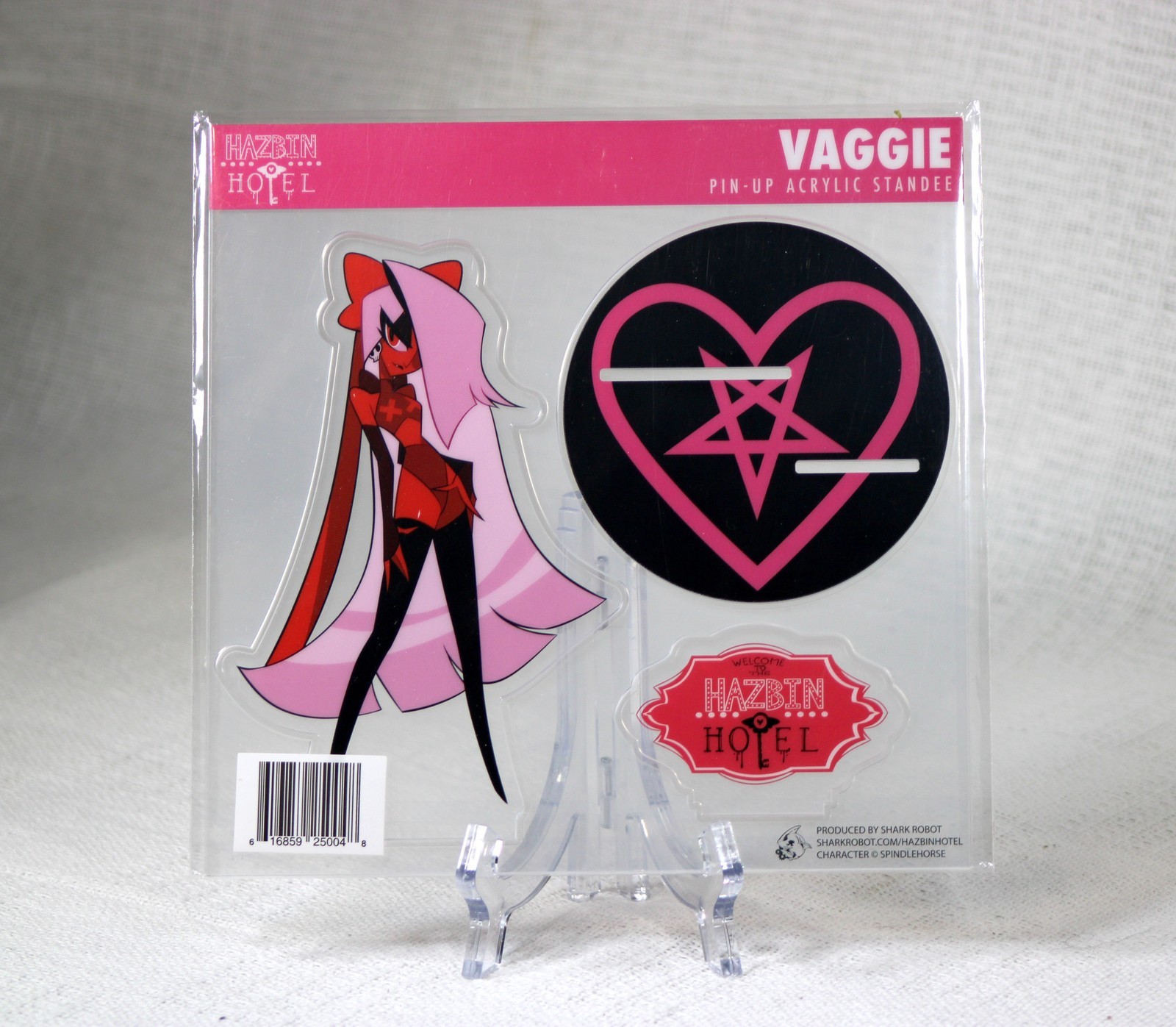 Pin Up Valentine Vaggie Hazbin Hotel 2023 - Shark Robot Acrylic Standee - NEW
