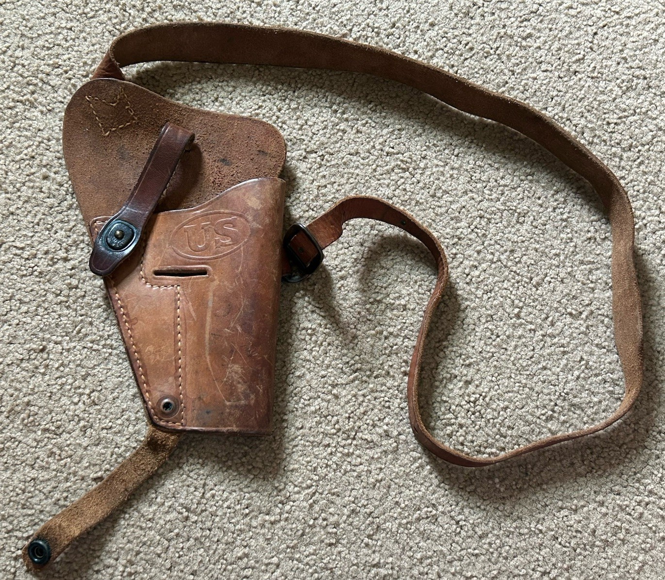 WW2 Era US Army M3 Brown Leather M1911 ‘Tanker’ Shoulder Holster BOYT