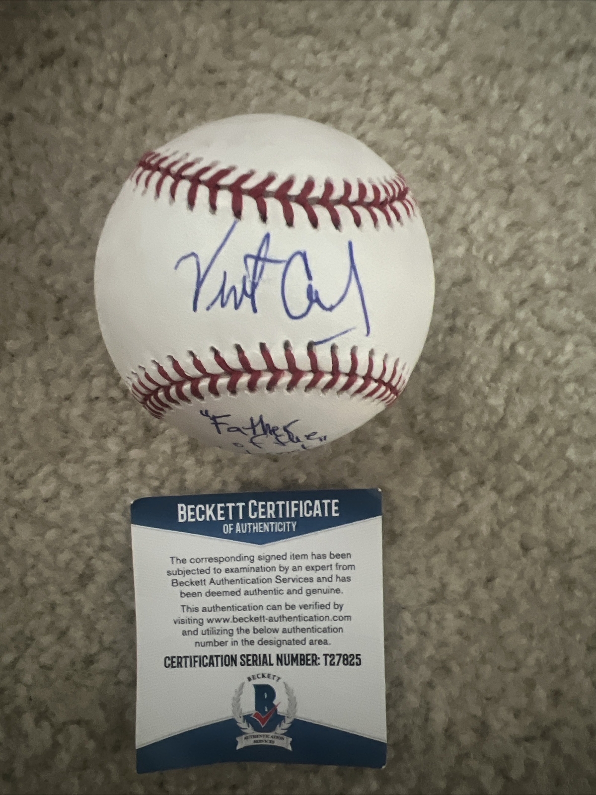 Vint Cerf Signed OMLB Baseball Beckett COA Father of the Internet Inscription