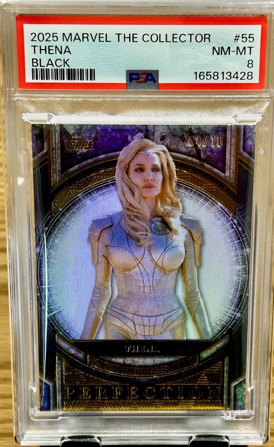 2025 Topps Marvel The Collector Thena Black 04/10 PSA 8 2025 Topps Marvel The Collector Thena Black 04/10 PSA 8