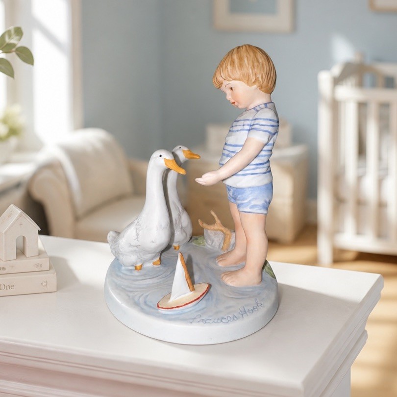 Frances Hook’s 1984 ‘Spring’ Four Seasons Collection Boy With Ducks Numbered