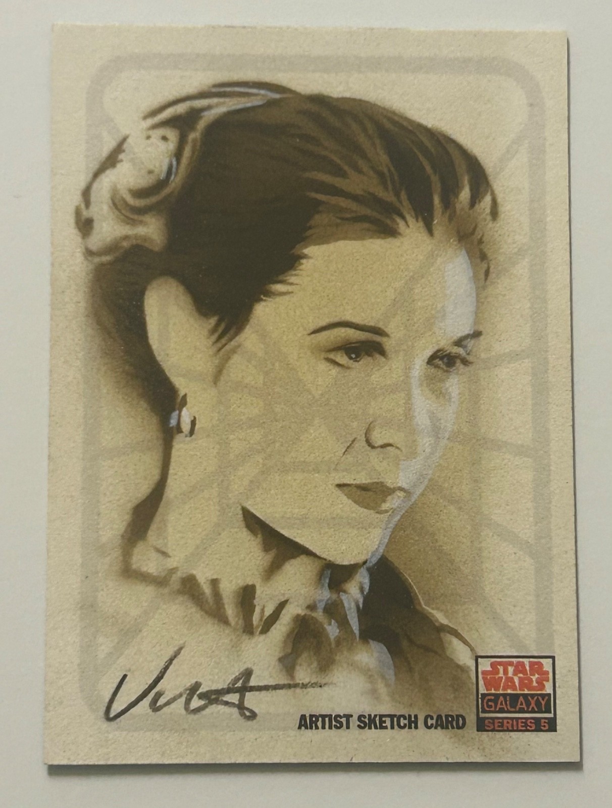 SLAVE LEIA 1/1 by Jerry Vanderstelt 2010 Topps Star Wars Galaxy Series 5 Sketch