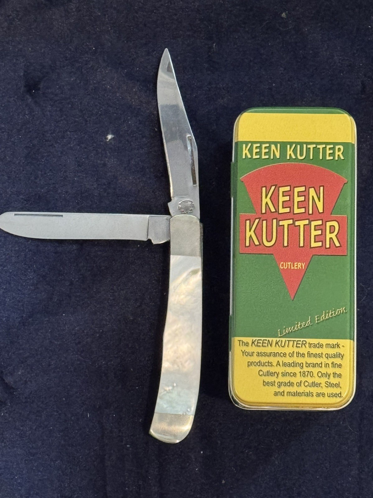 Keen Kutter Mother Of Pearl Trapper Limited Series W Tin - 1 Of 100